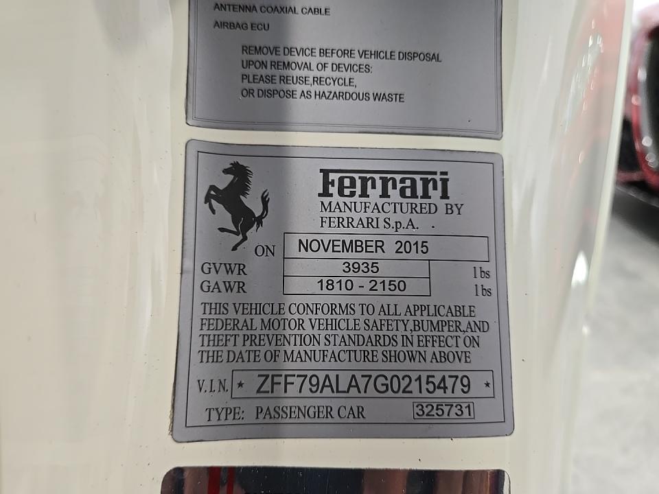 2016 Ferrari 488 GTB RWD