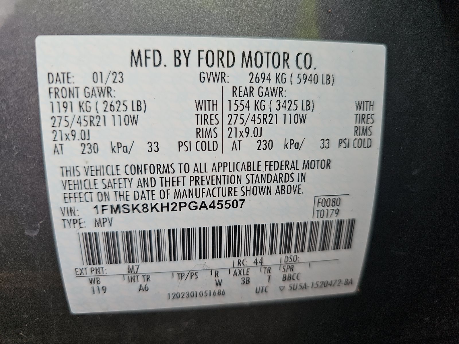 2023 Ford Explorer ST-Line AWD