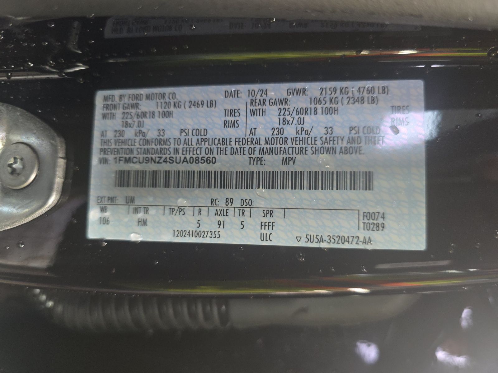 2025 Ford Escape Hybrid ST-Line Elite AWD