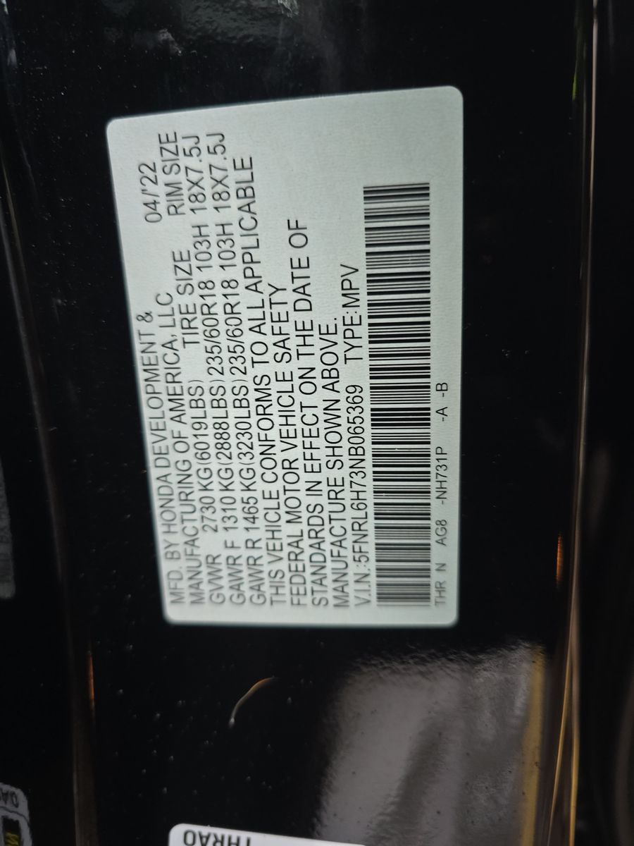 2022 Honda Odyssey EX-L FWD