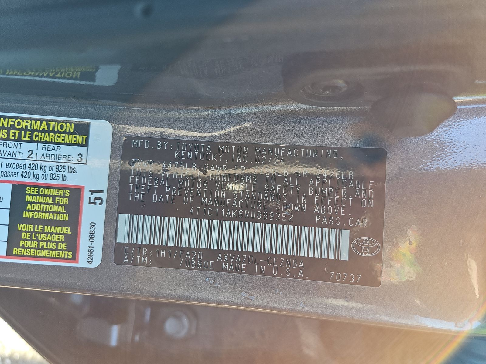 2024 Toyota Camry LE FWD