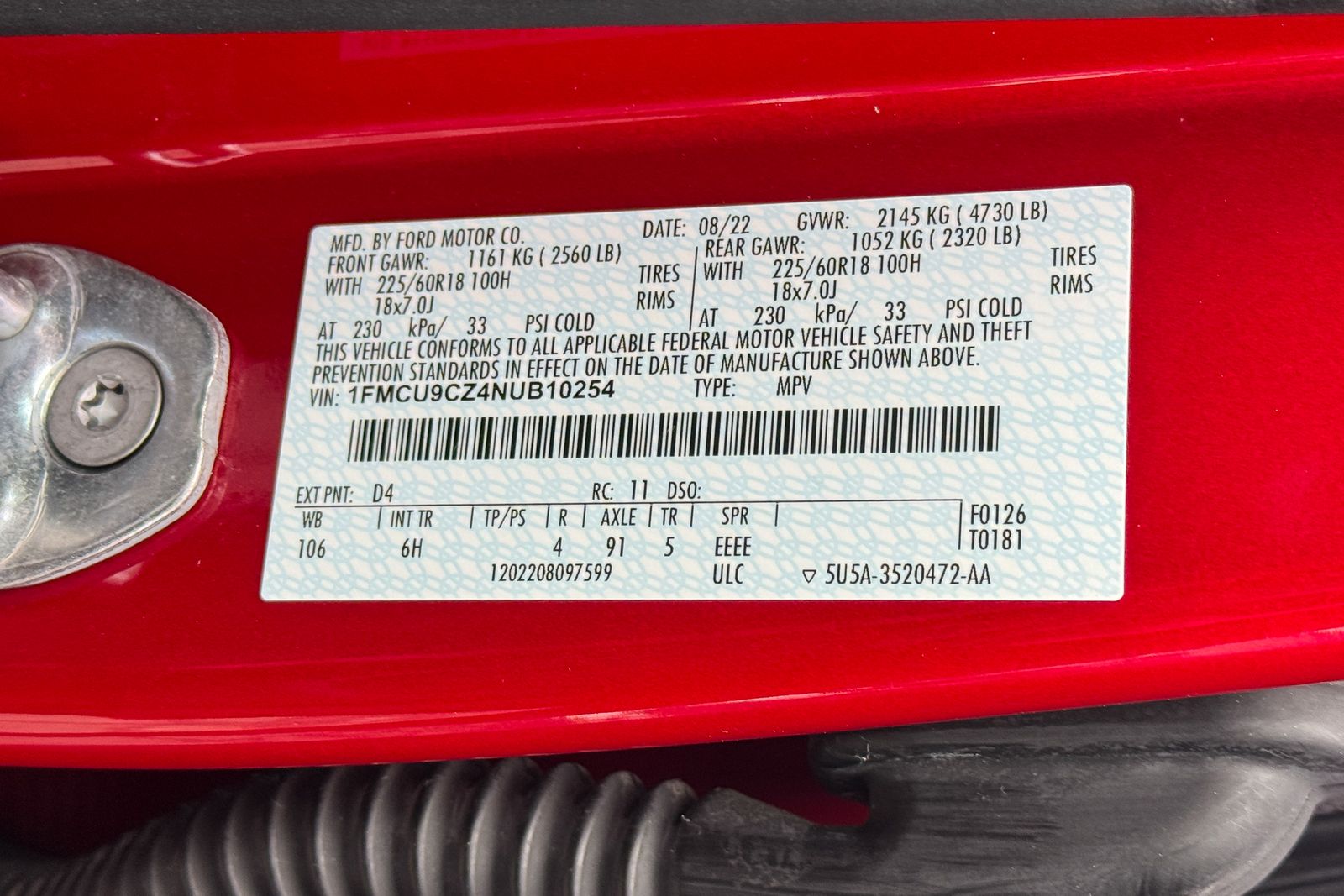 2022 Ford Escape Hybrid SEL AWD