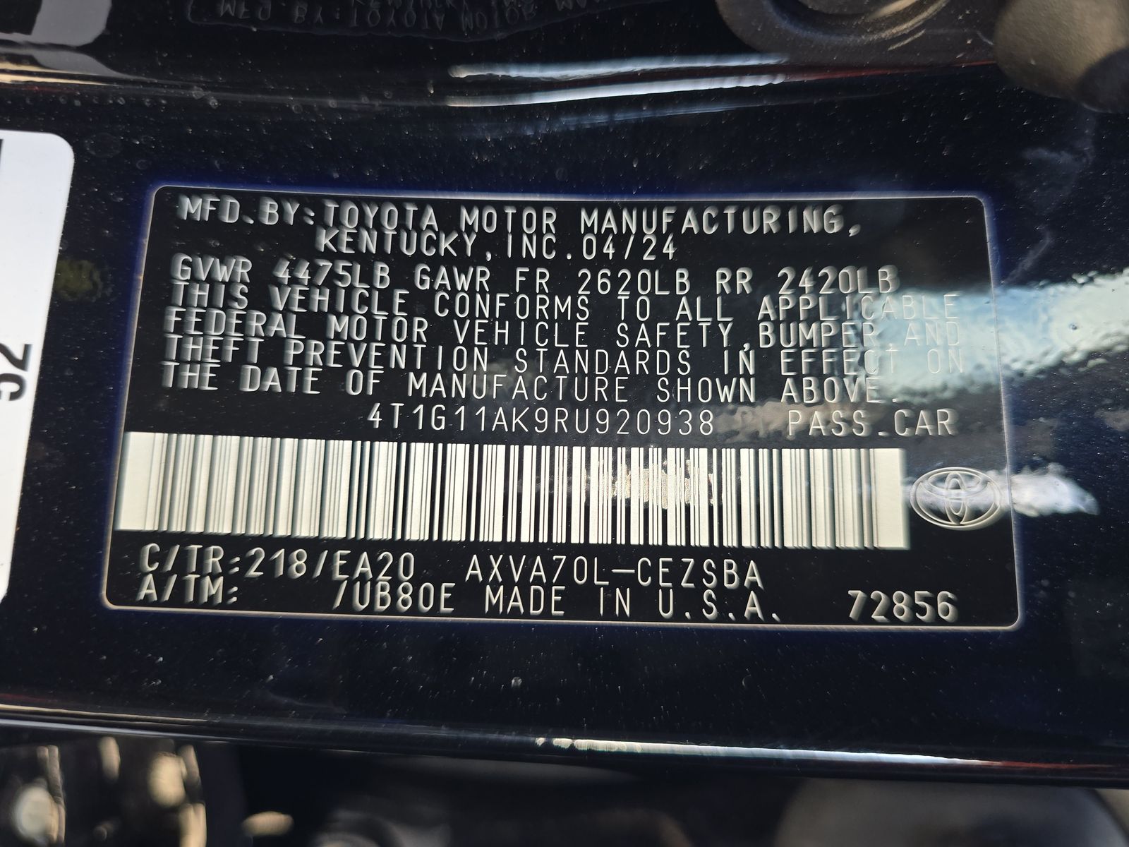 2024 Toyota Camry SE FWD