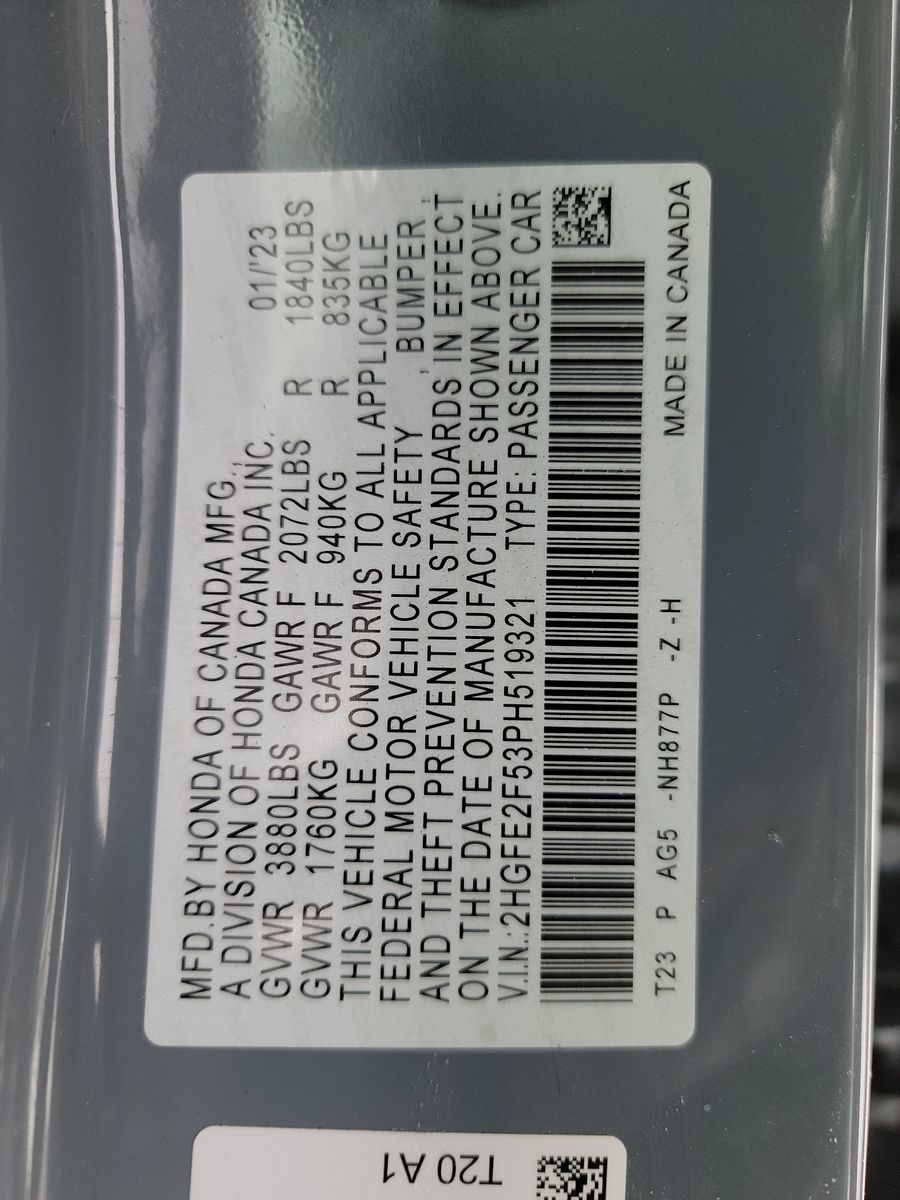 2023 Honda Civic Sport FWD