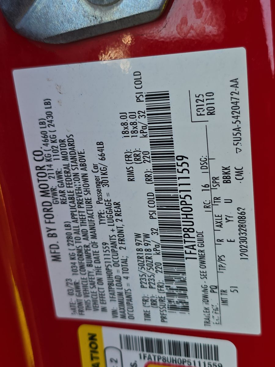 2023 Ford Mustang EcoBoost Premium RWD