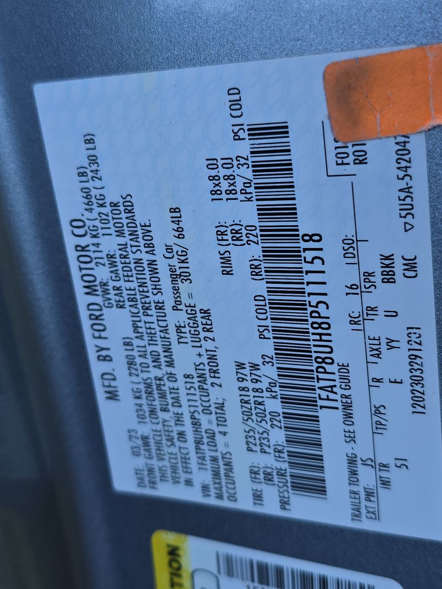 2023 Ford Mustang EcoBoost Premium RWD