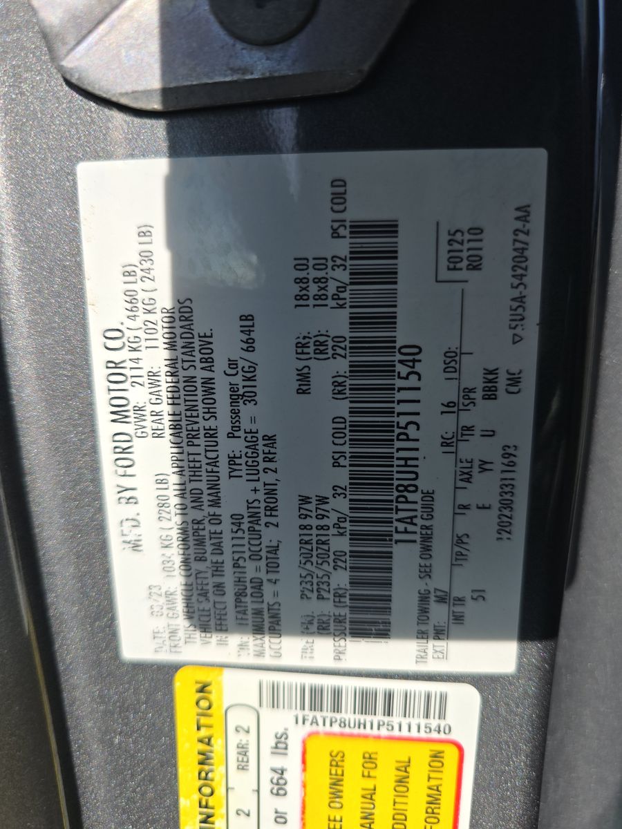 2023 Ford Mustang EcoBoost Premium RWD