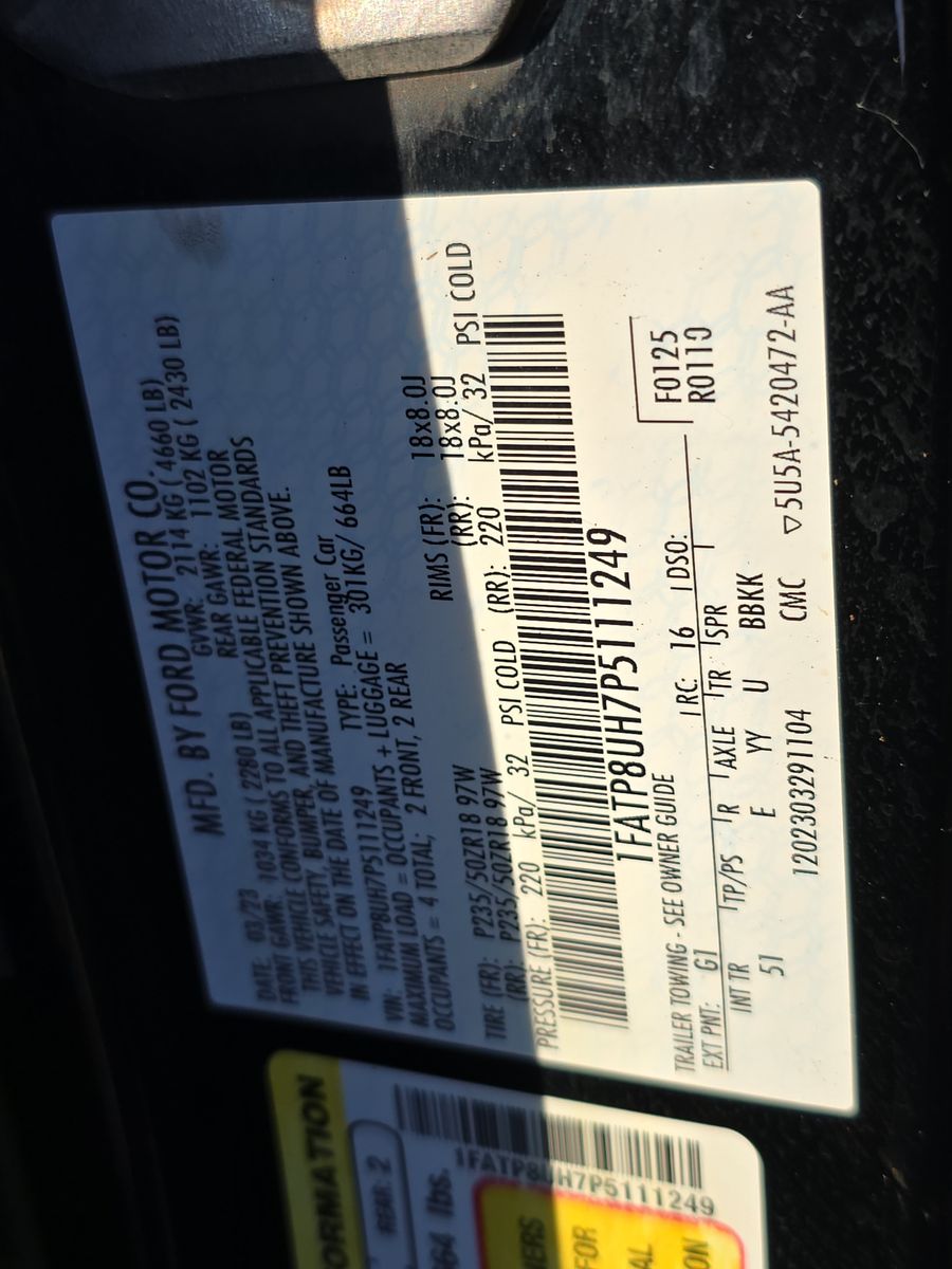 2023 Ford Mustang EcoBoost Premium RWD