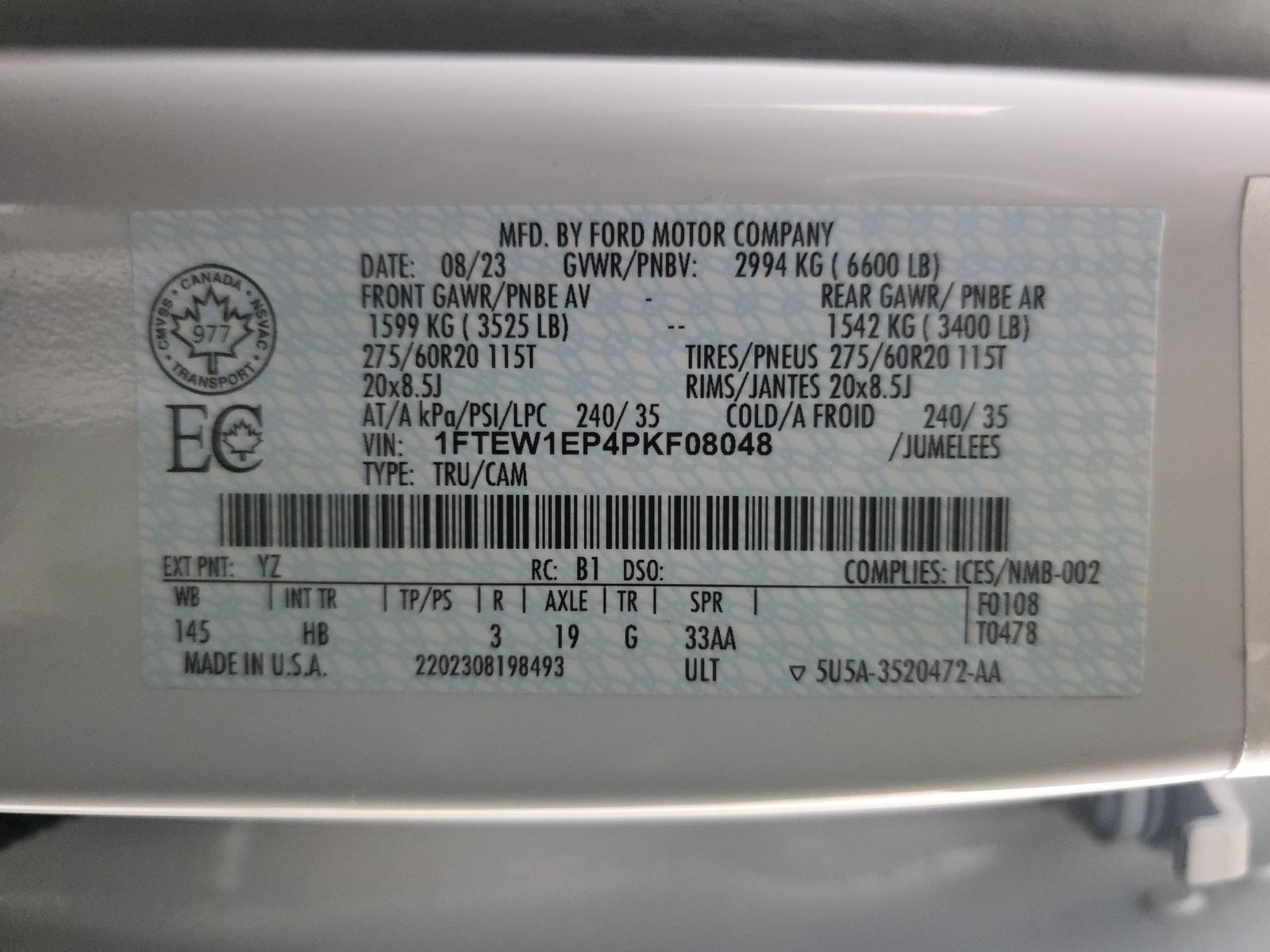 2023 Ford F-150 Lariat AWD