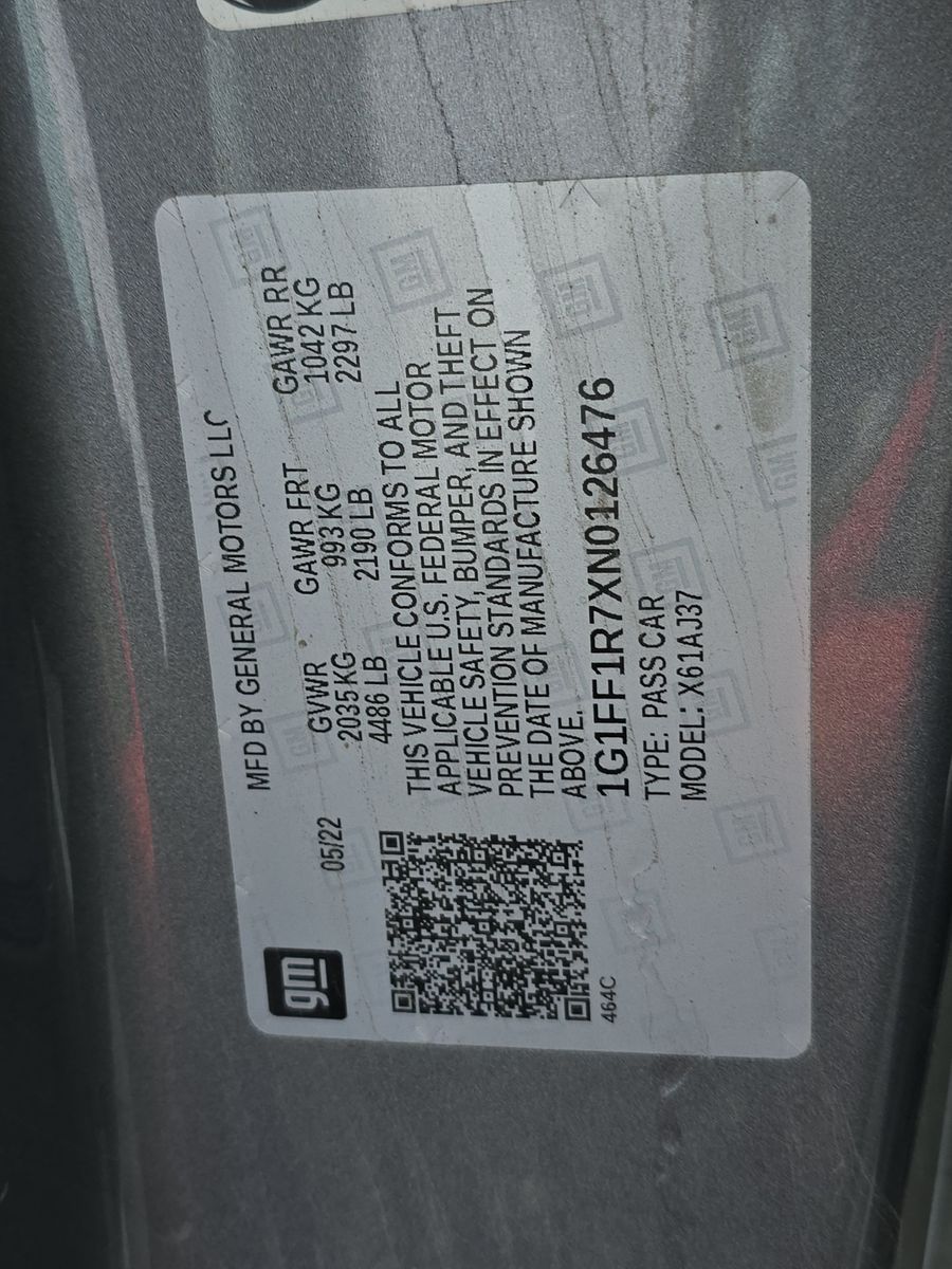 2022 Chevrolet Camaro LT1 RWD