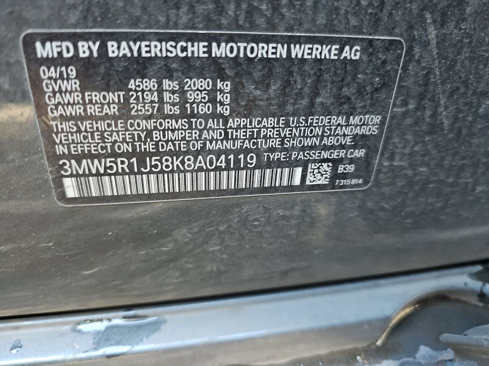 2019 BMW 3 Series 330i RWD