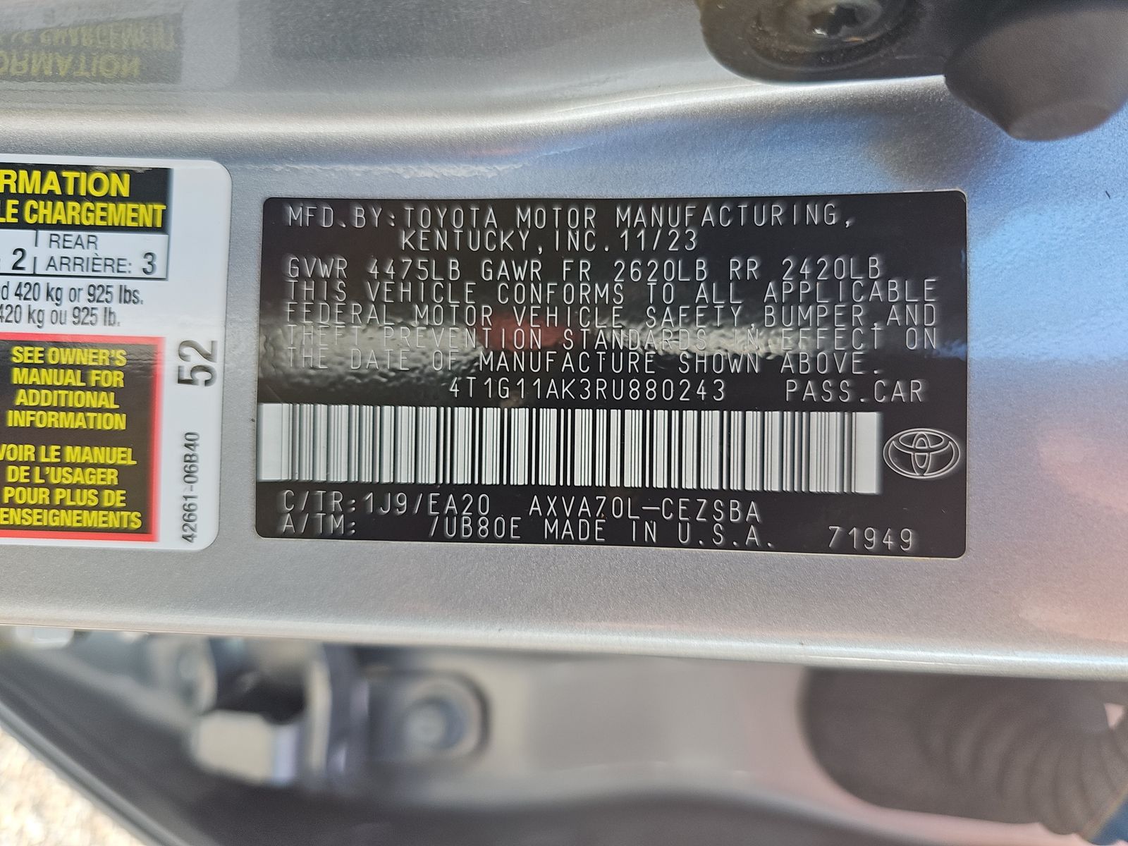 2024 Toyota Camry SE FWD