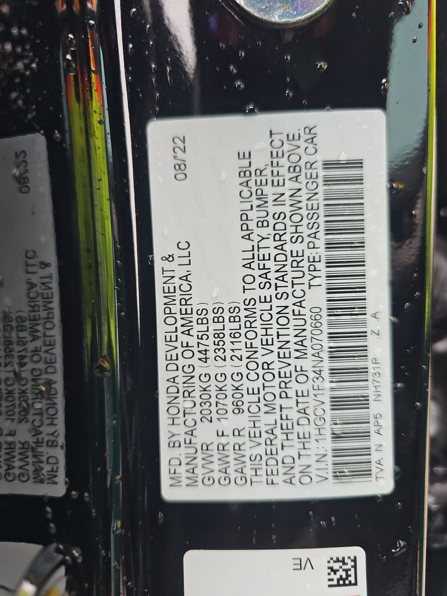 2022 Honda Accord Sport FWD