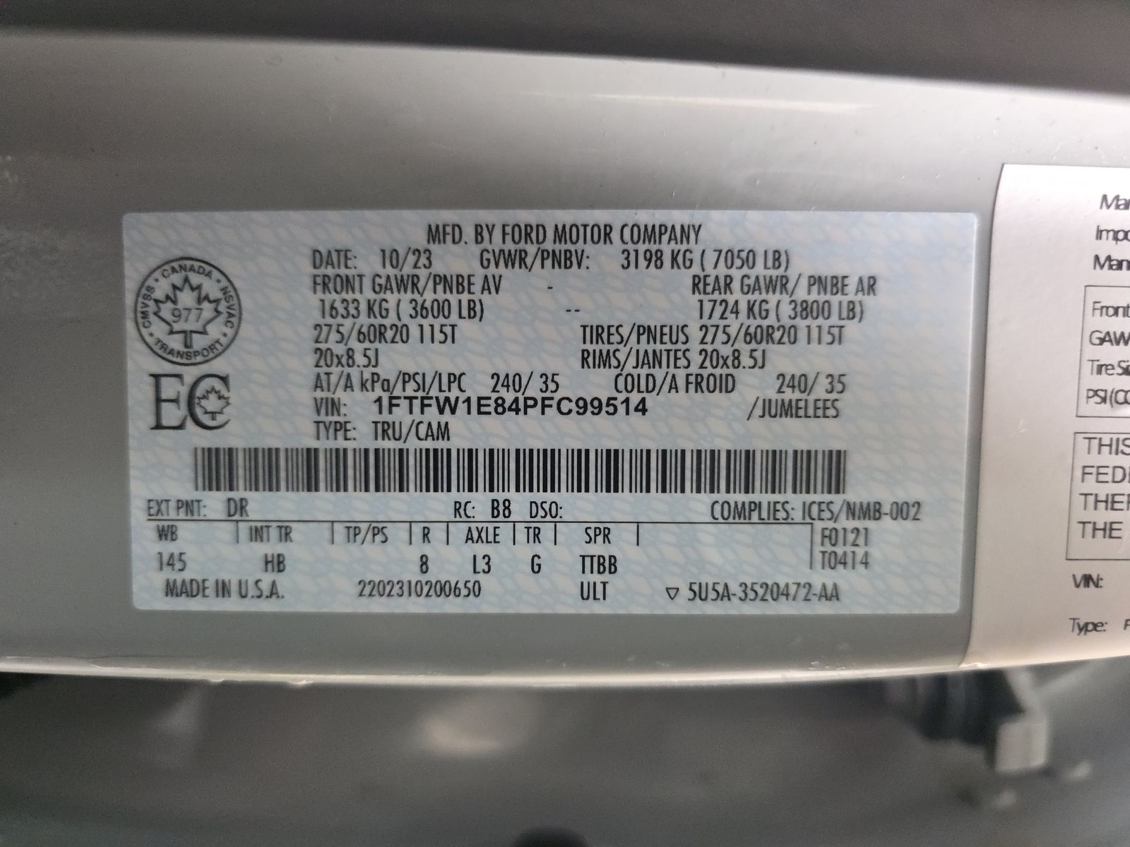 2023 Ford F-150 Lariat AWD