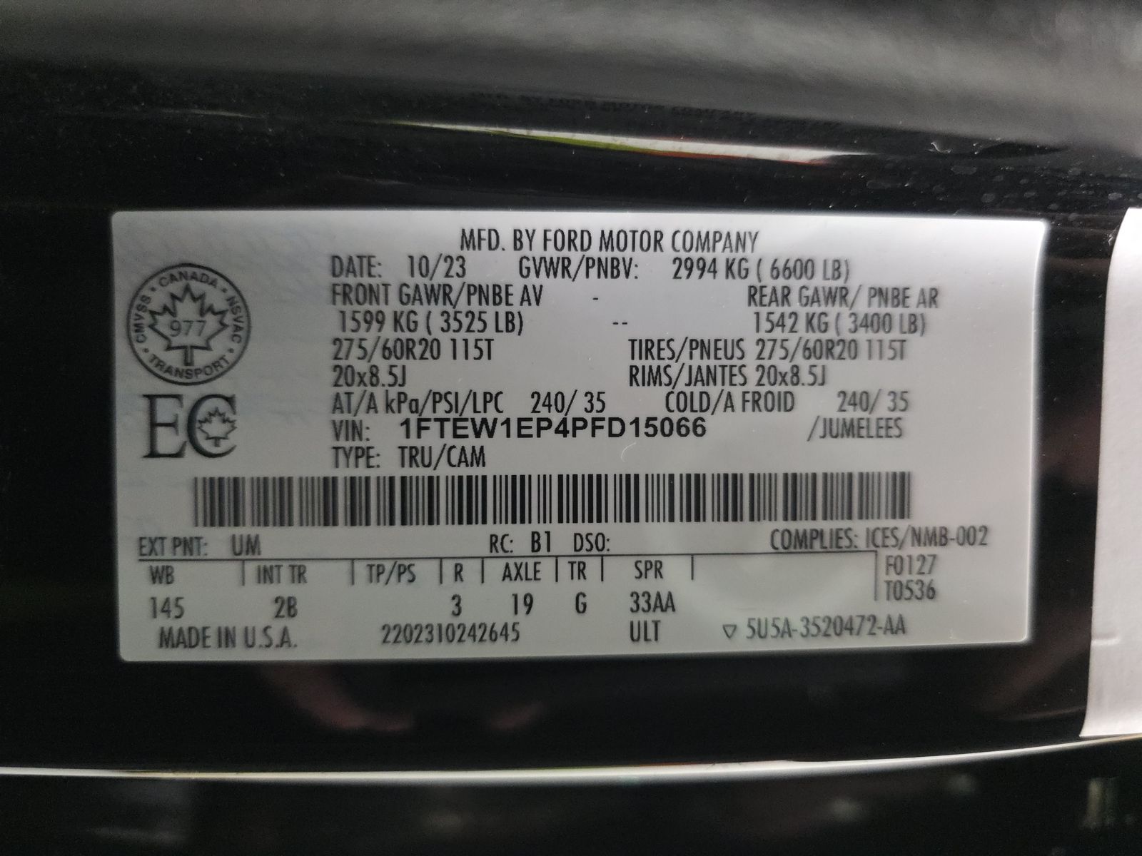 2023 Ford F-150 Lariat AWD