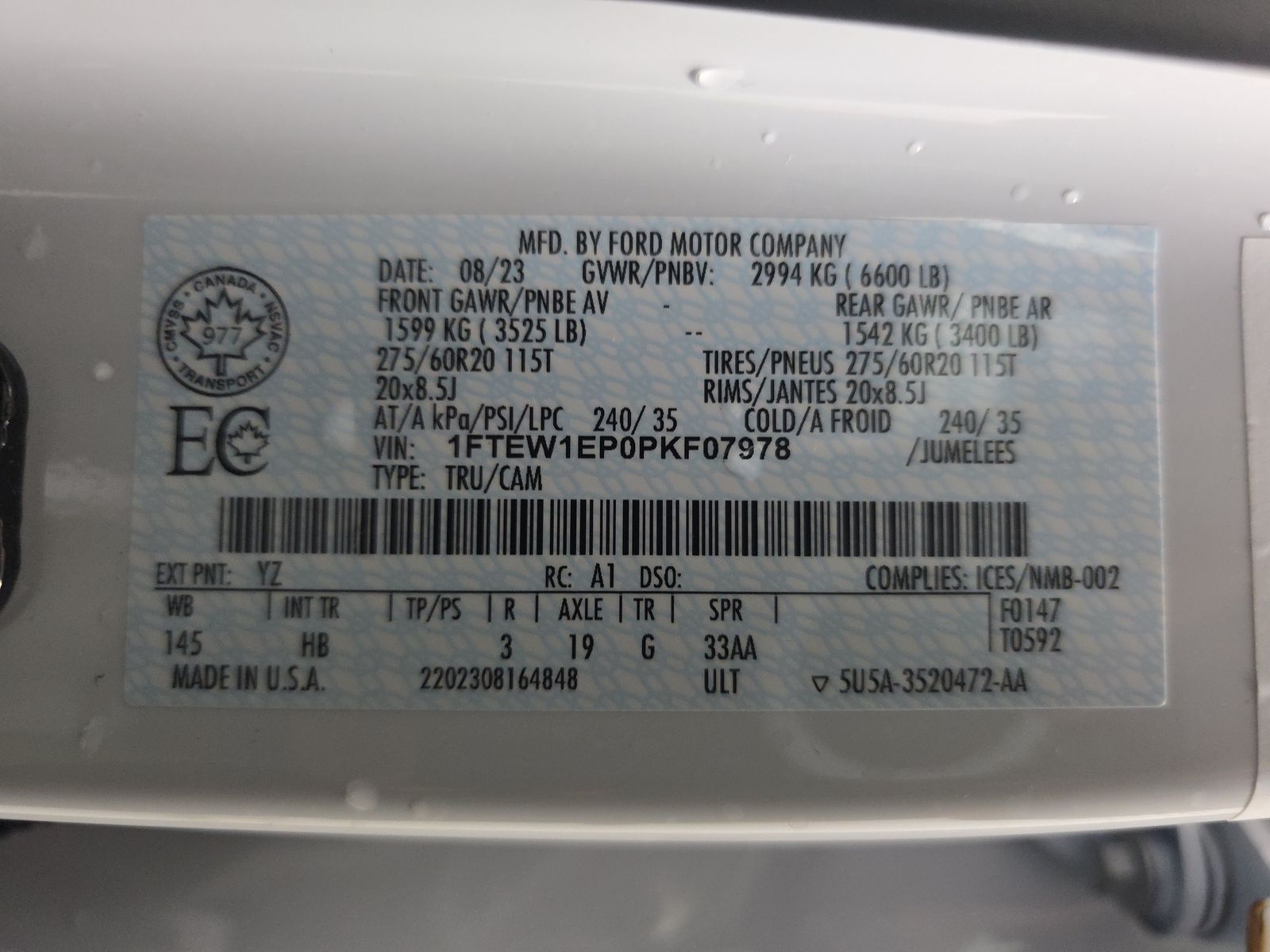 2023 Ford F-150 Lariat AWD