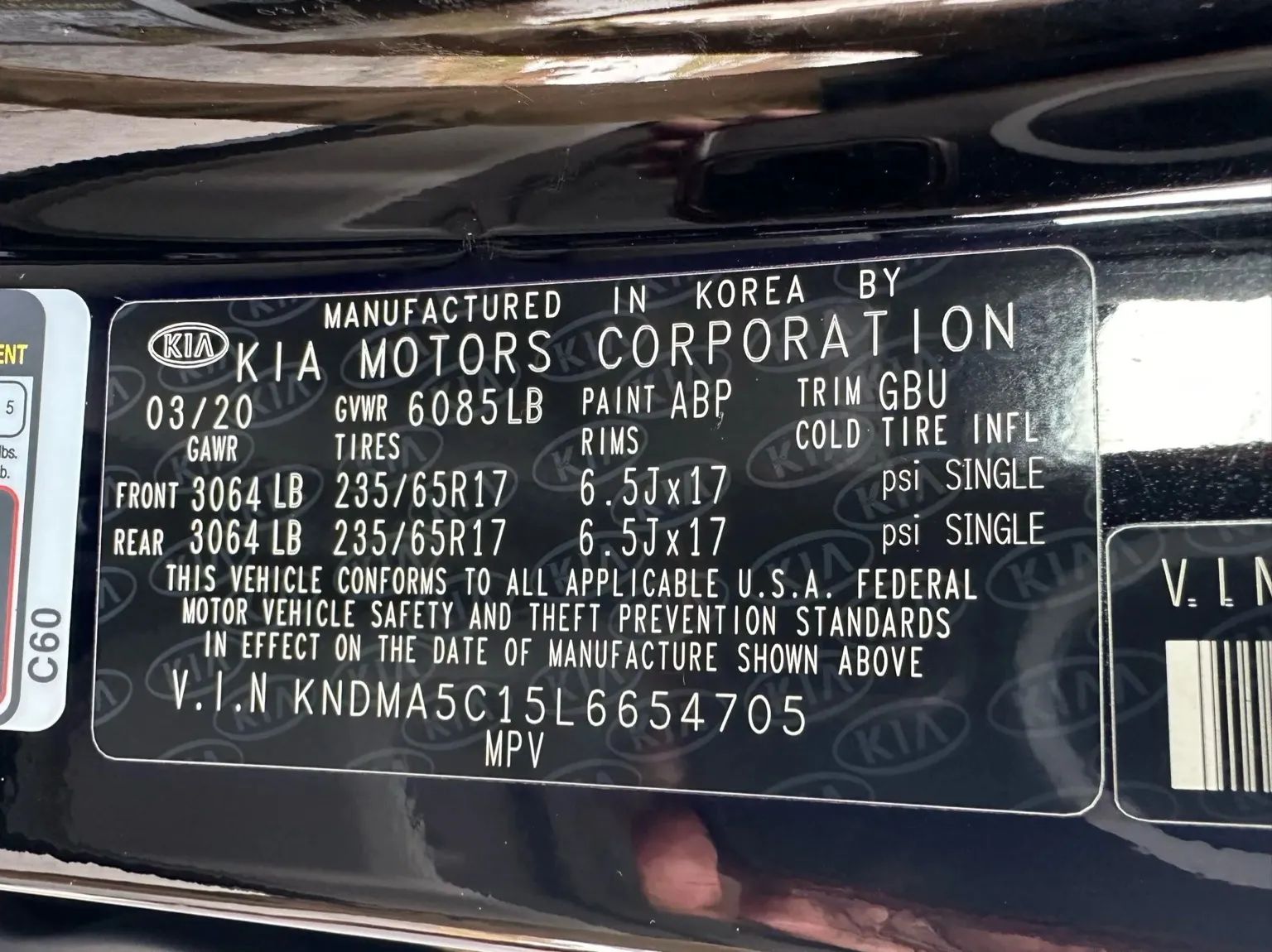 2020 Kia Sedona L FWD