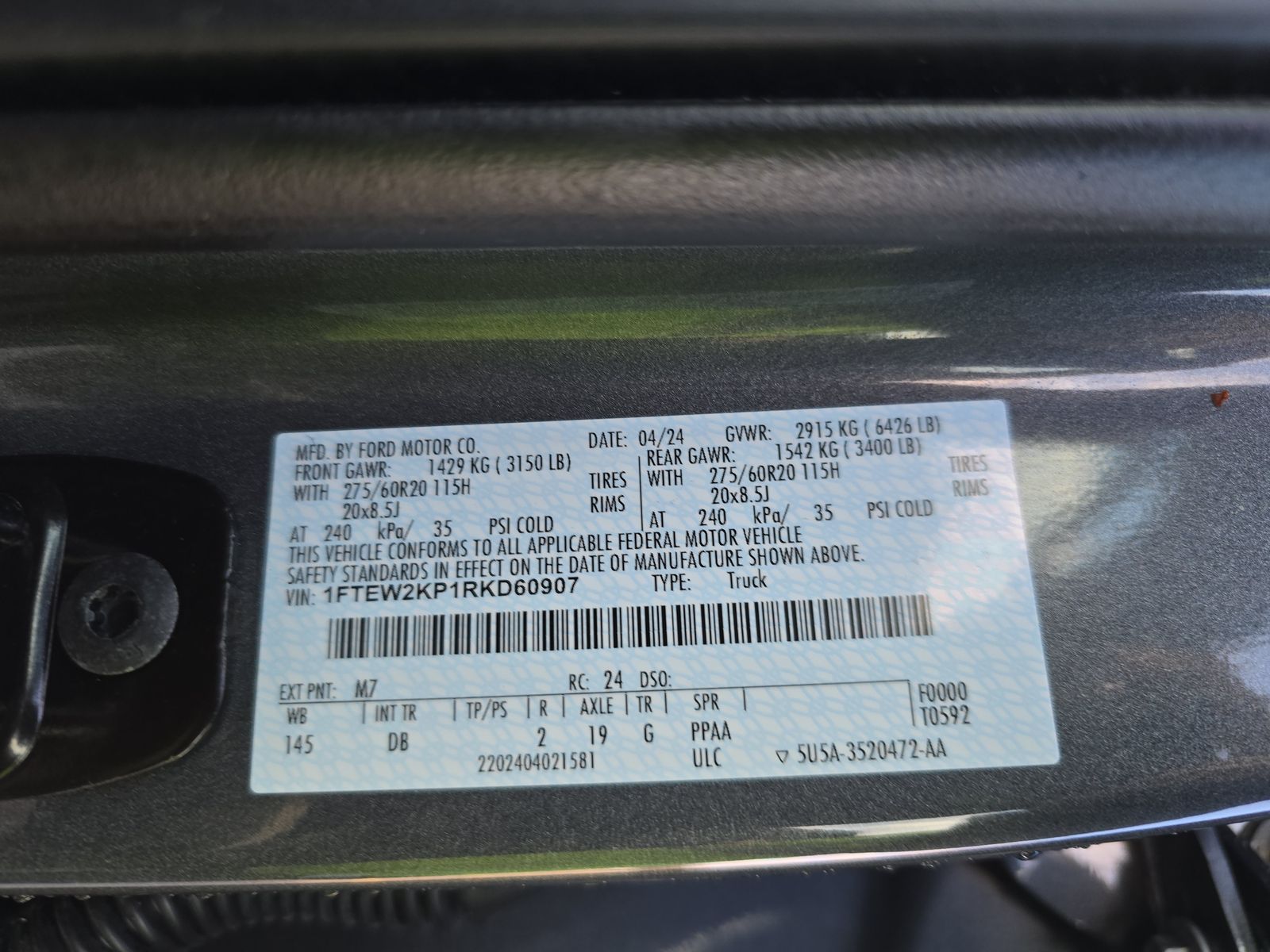 2024 Ford F-150 STX RWD