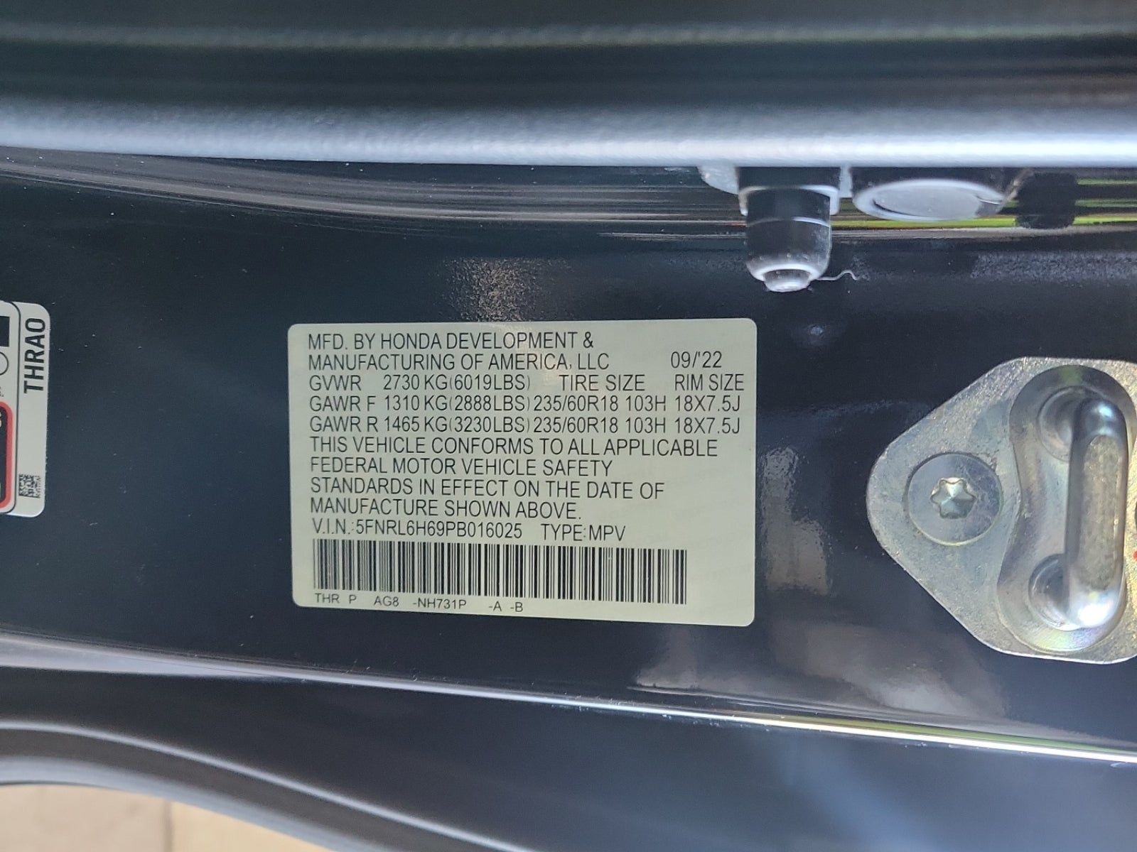 2023 Honda Odyssey EX-L FWD