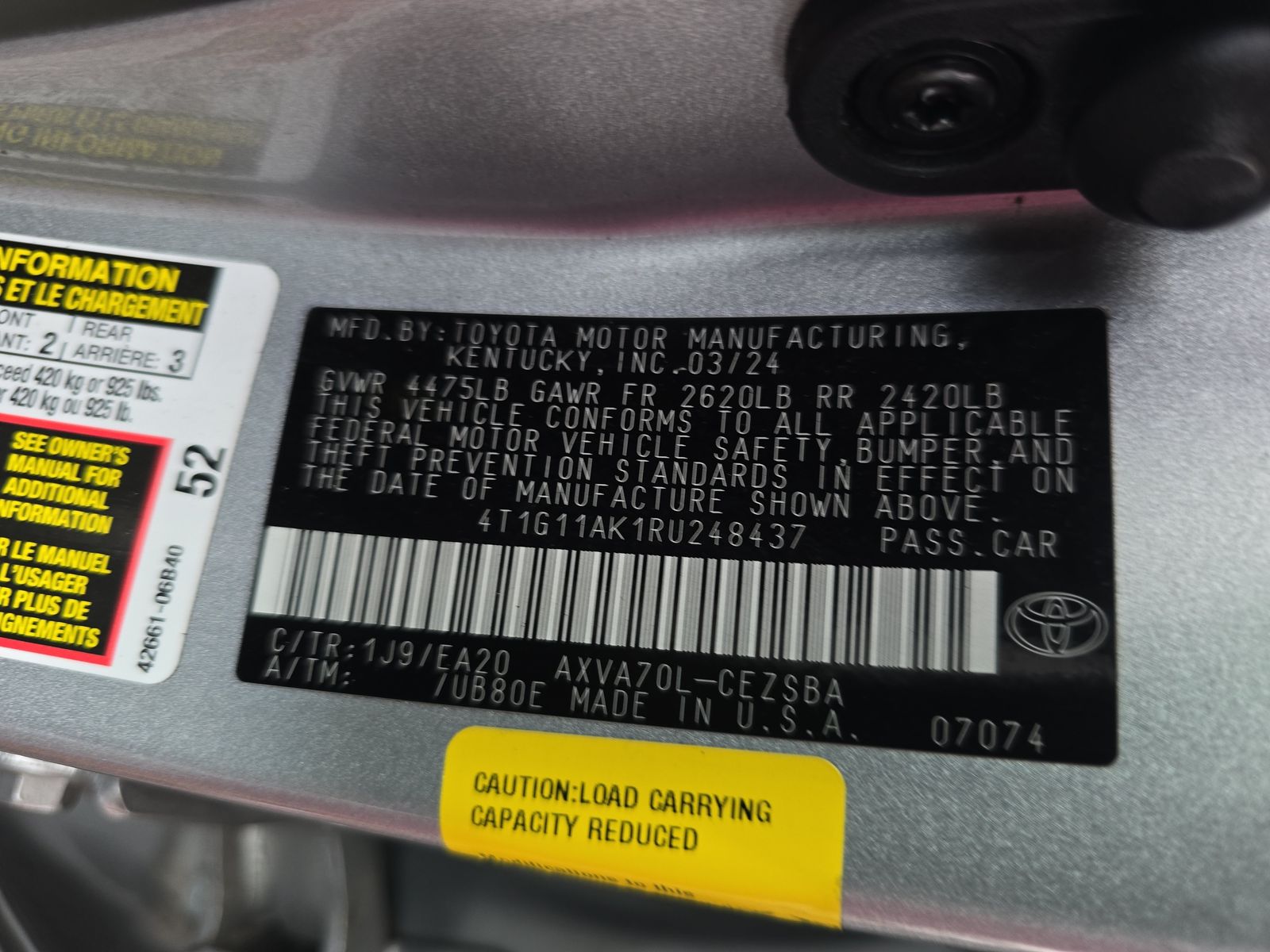 2024 Toyota Camry SE FWD