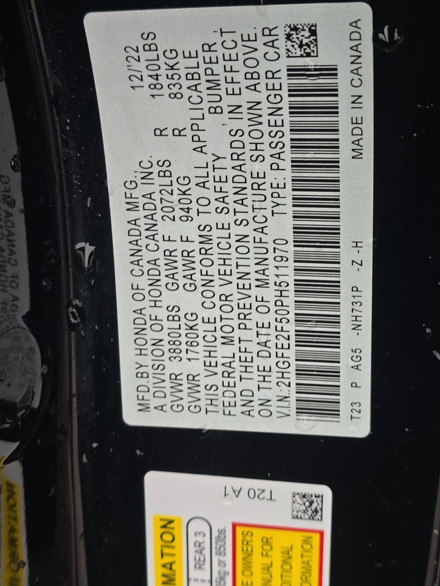 2023 Honda Civic Sport FWD