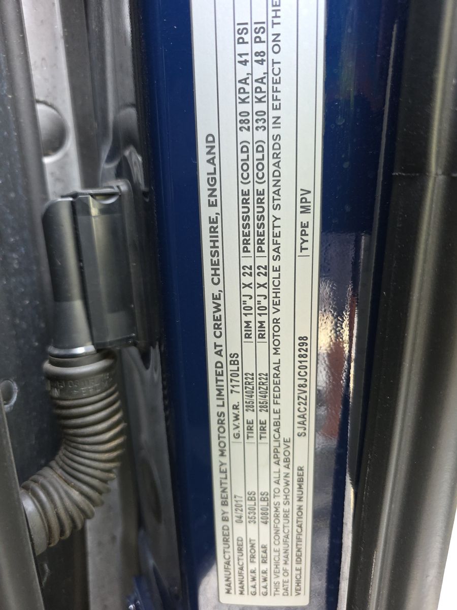 2018 Bentley Bentayga W12 Signature AWD