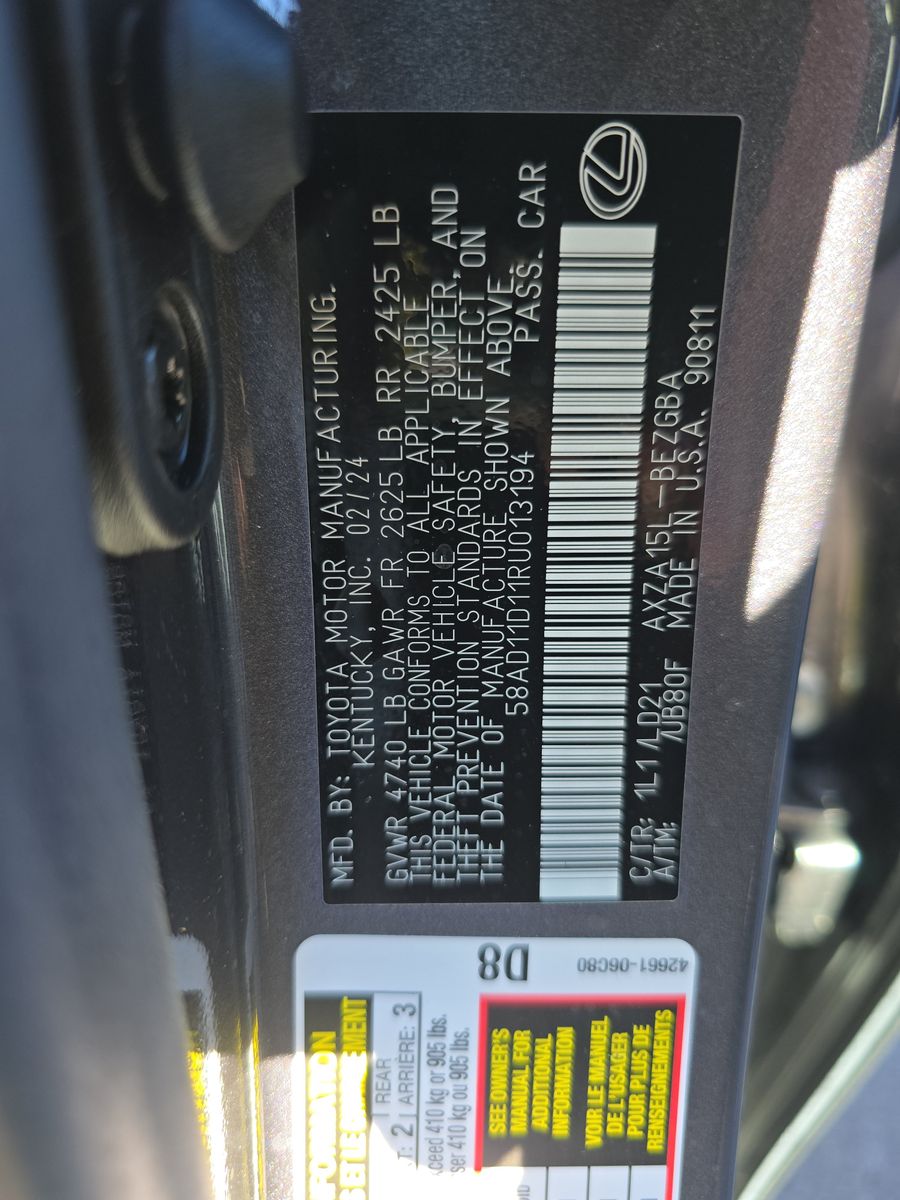 2024 Lexus ES ES 250 AWD