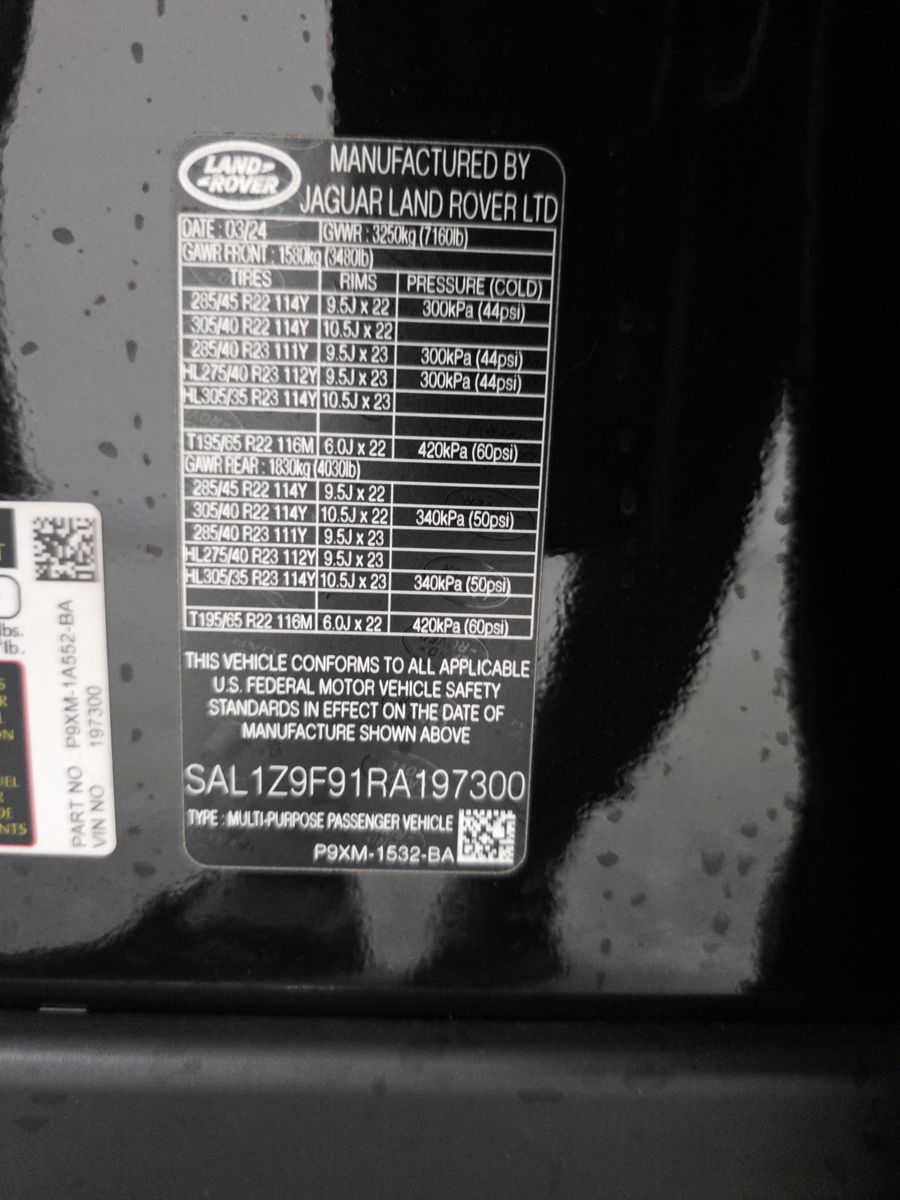 2024 Land Rover Range Rover Sport SV Edition One Obsidian Black AWD