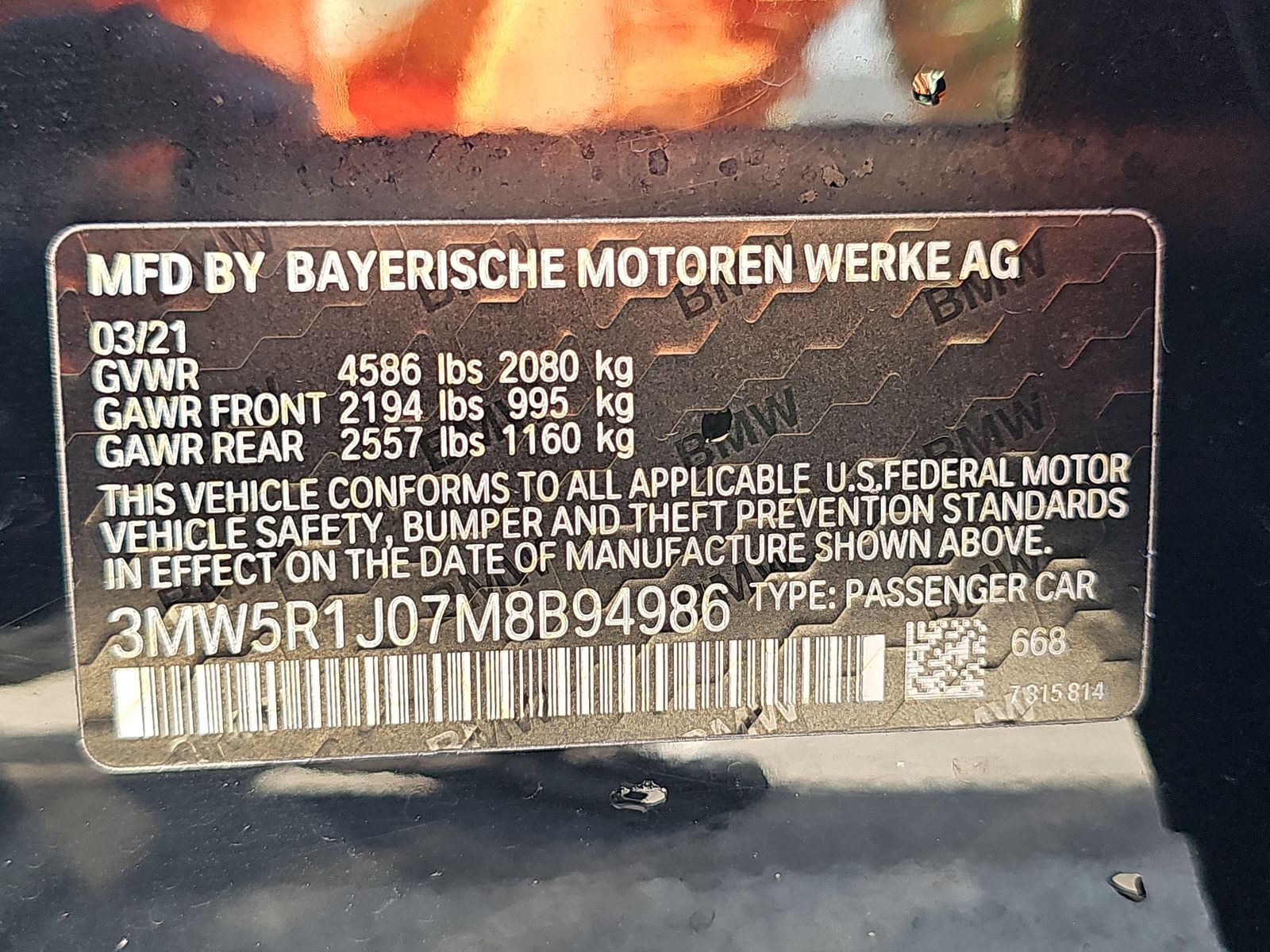 2021 BMW 3 Series 330i RWD