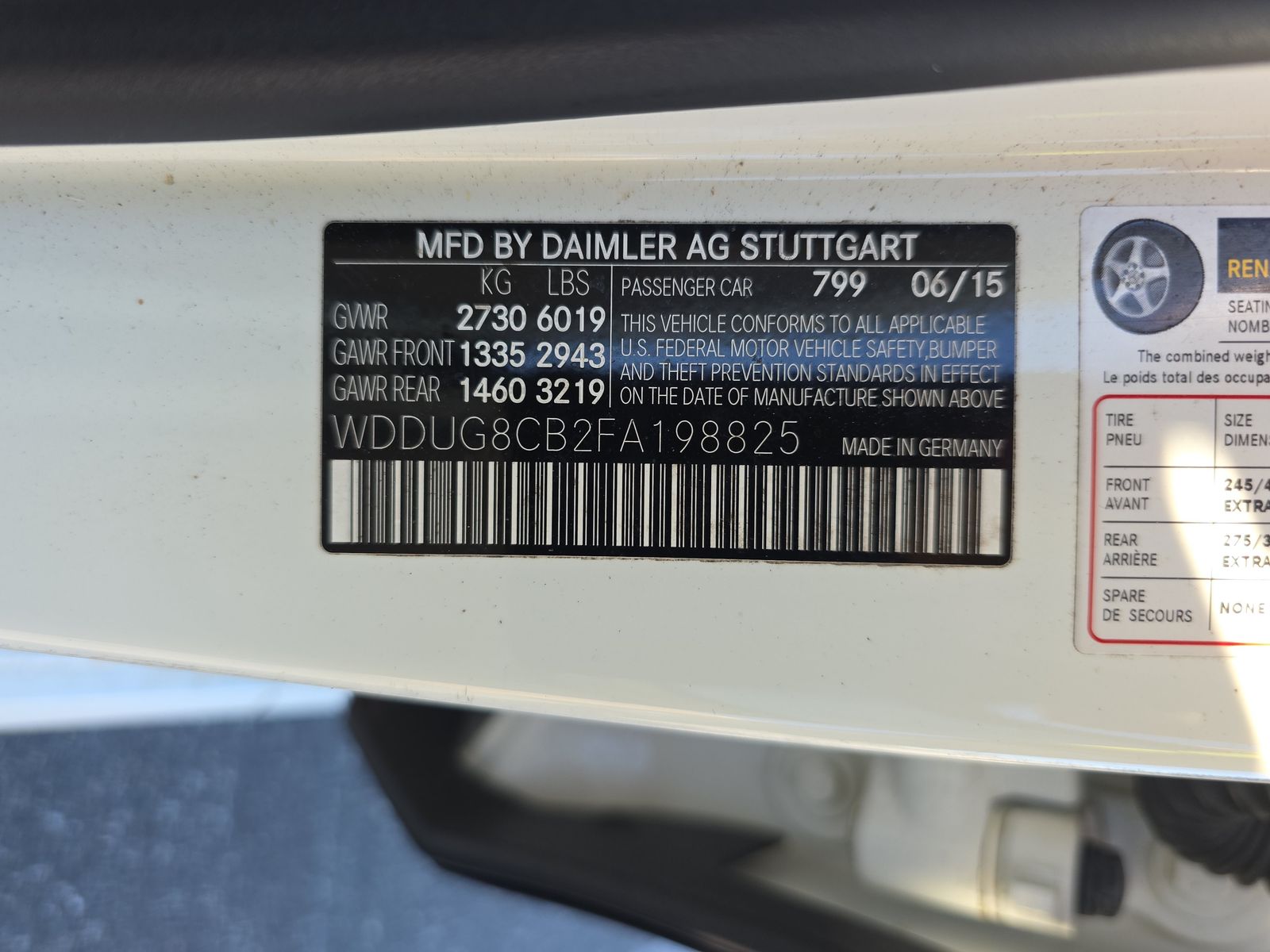 2015 Mercedes-Benz S-Class S 550 RWD