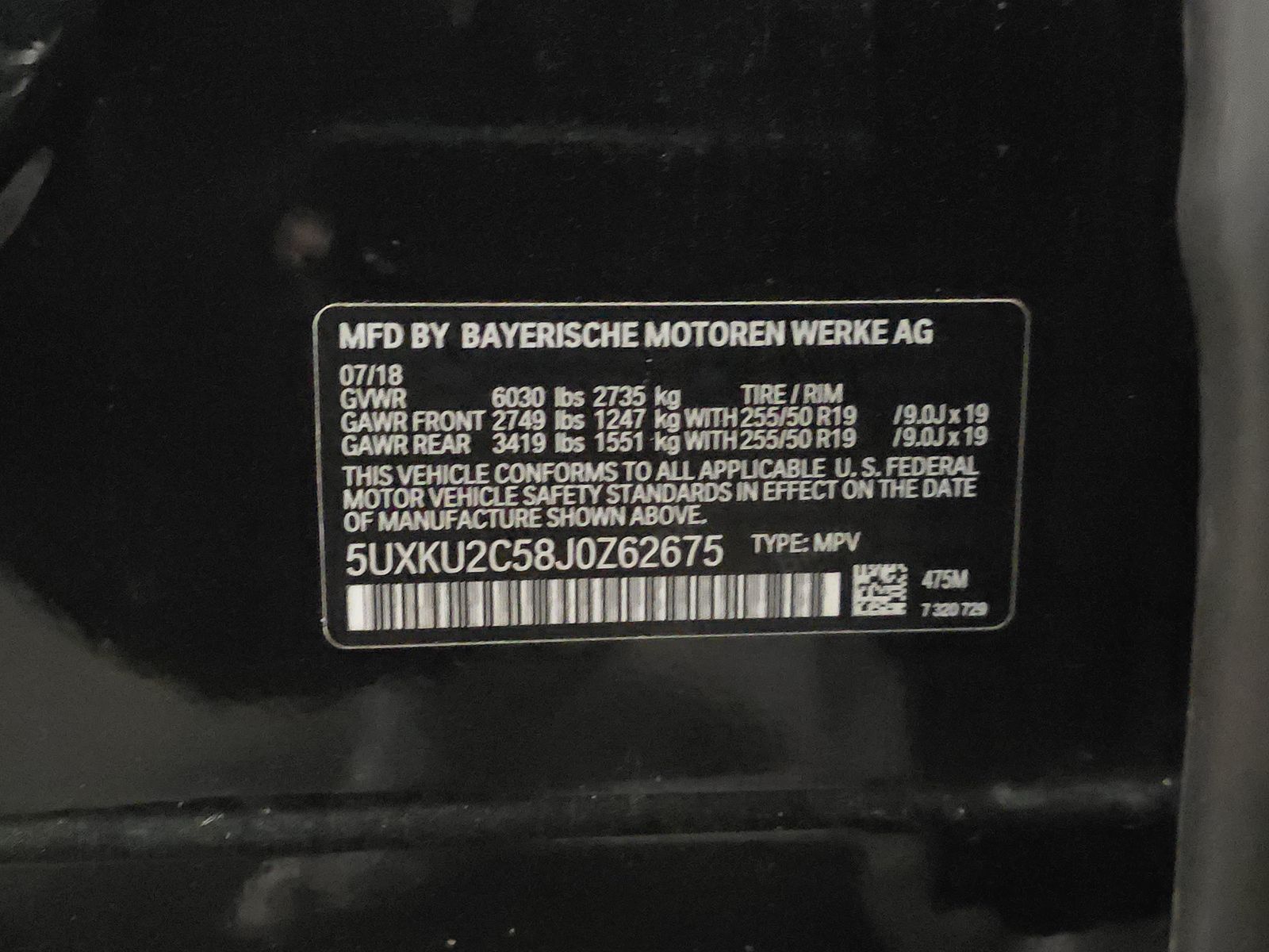 2018 BMW X6 xDrive35i AWD