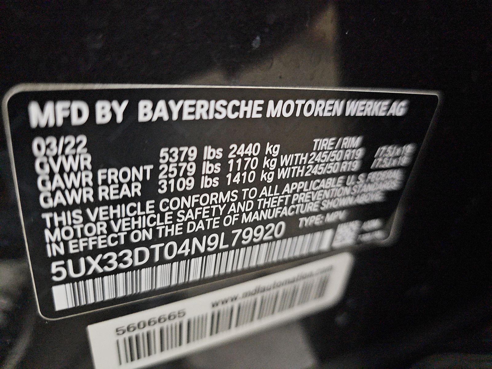 2022 BMW X4 xDrive30i AWD