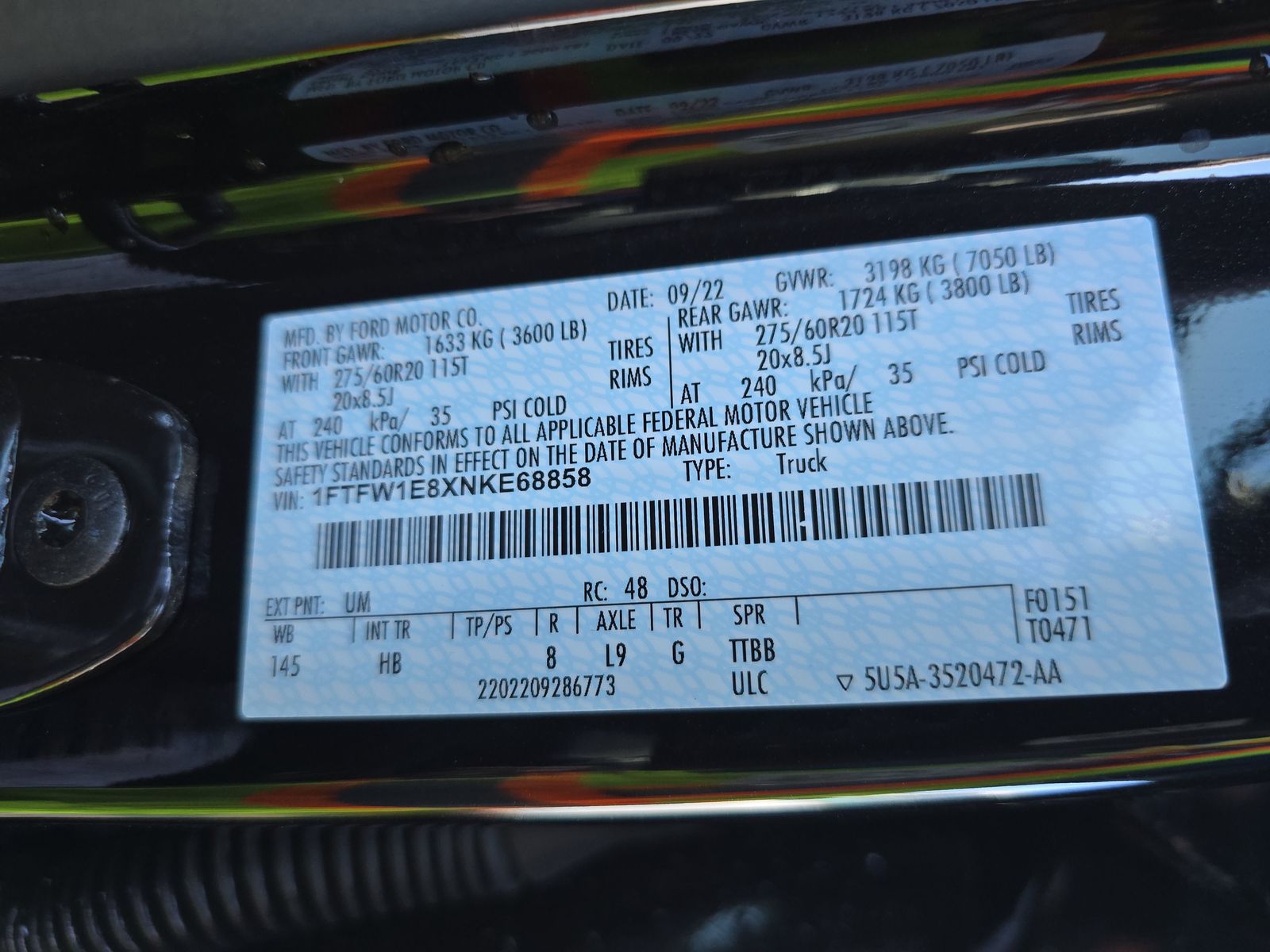 2022 Ford F-150 Lariat AWD