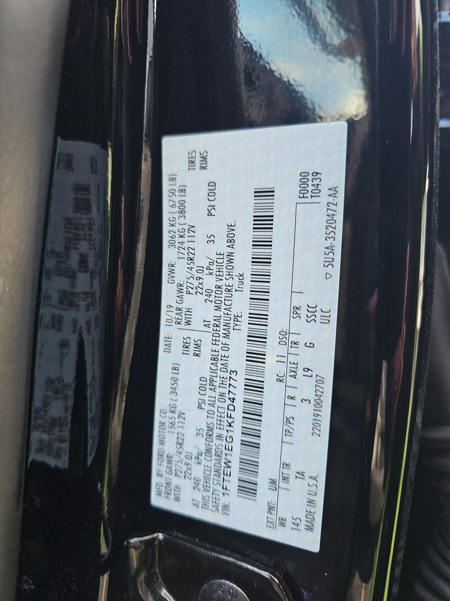 2019 Ford F-150 Limited AWD