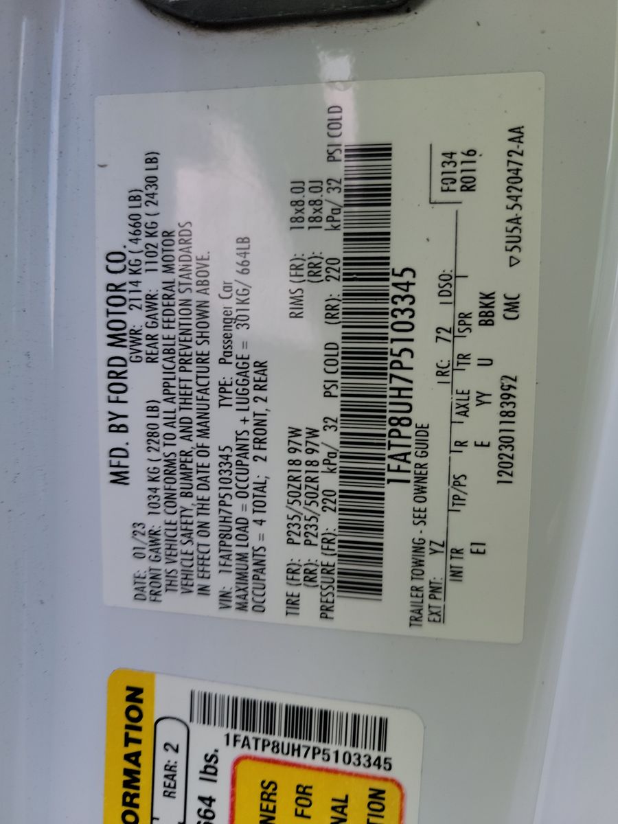 2023 Ford Mustang EcoBoost Premium RWD