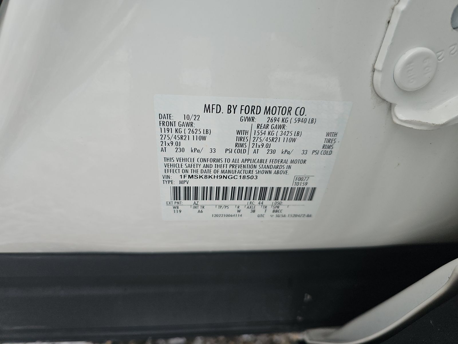 2022 Ford Explorer ST-Line AWD