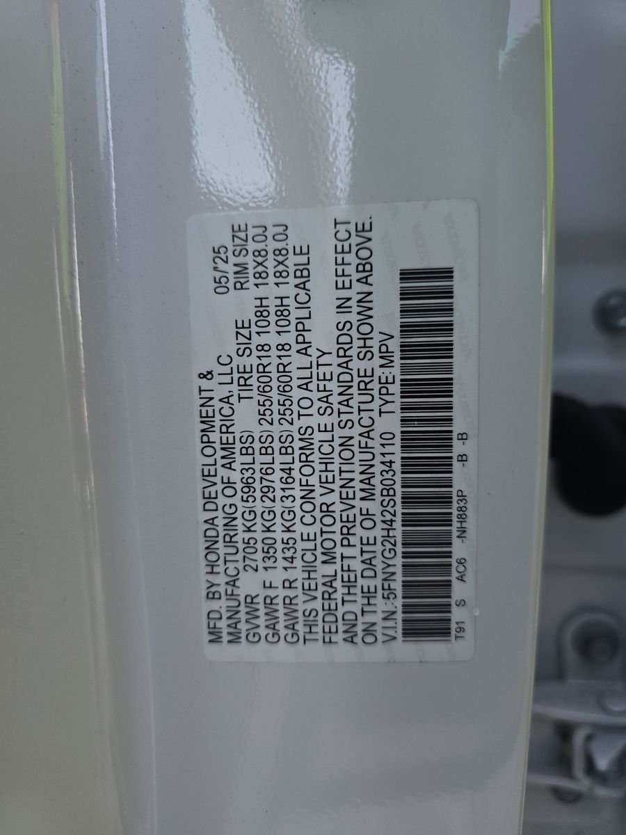 2025 Honda Pilot EX-L FWD