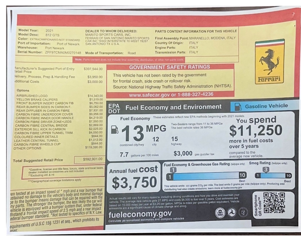 2021 Ferrari 812 GTS RWD