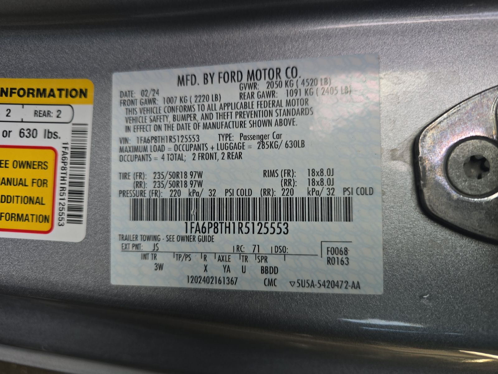 2024 Ford Mustang EcoBoost Premium RWD