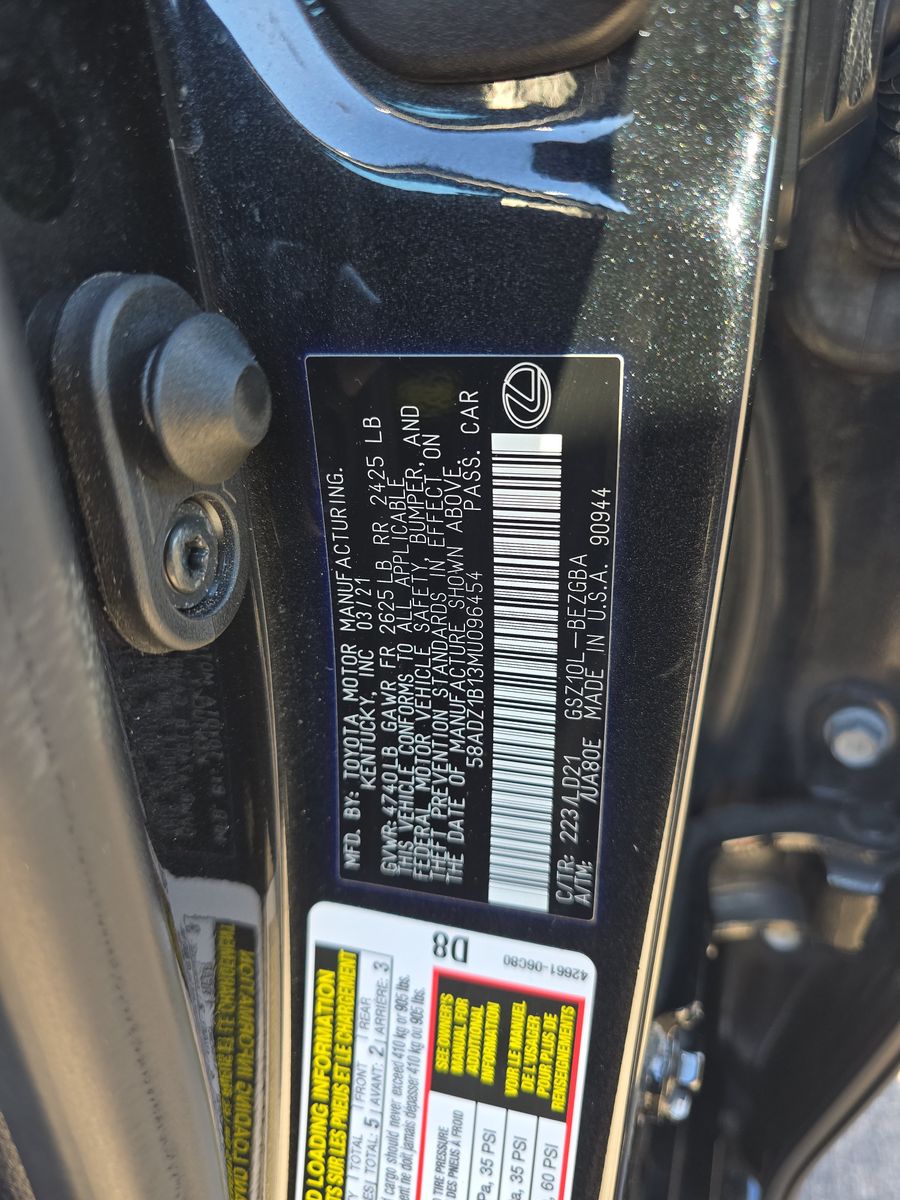 2021 Lexus ES ES 350 FWD