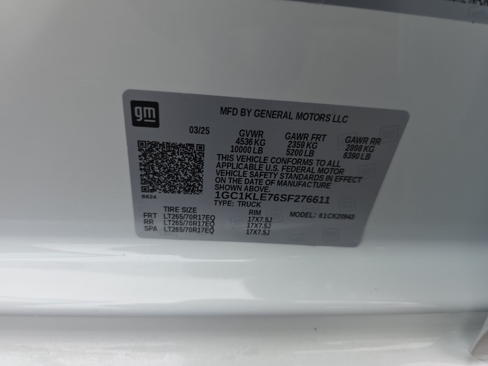 2025 Chevrolet Silverado 2500HD Work Truck AWD