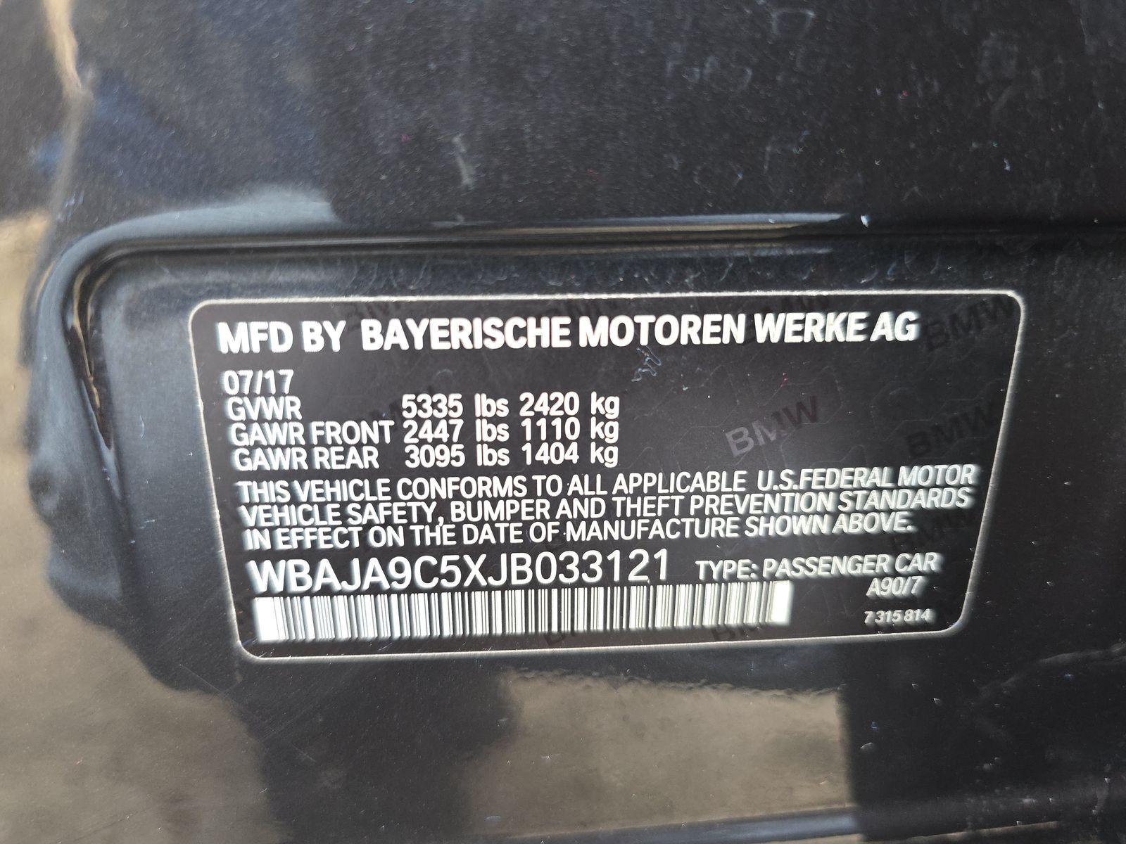 2018 BMW 5 Series 530e iPerformance RWD