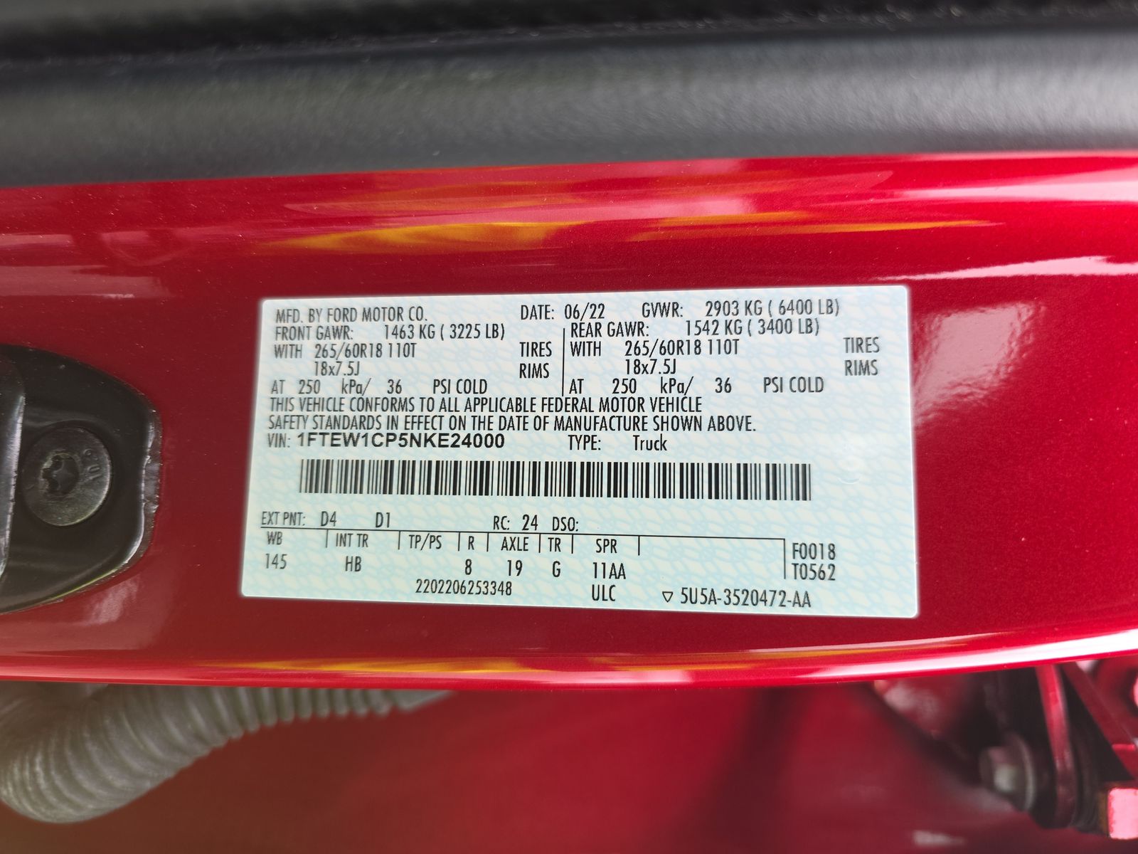 2022 Ford F-150 Lariat FWD