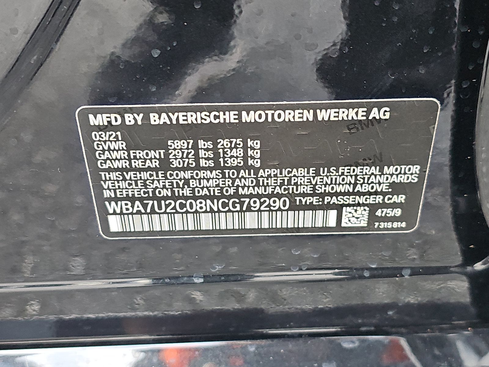 2022 BMW 7 Series 750i xDrive AWD