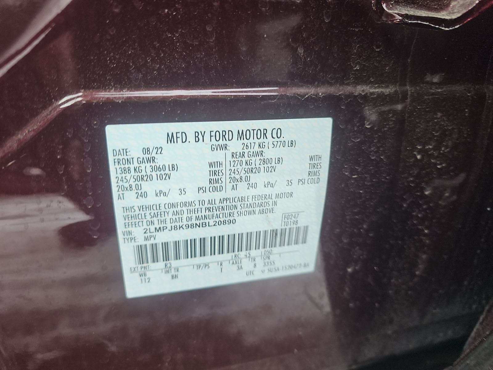 2022 Lincoln Nautilus Reserve AWD