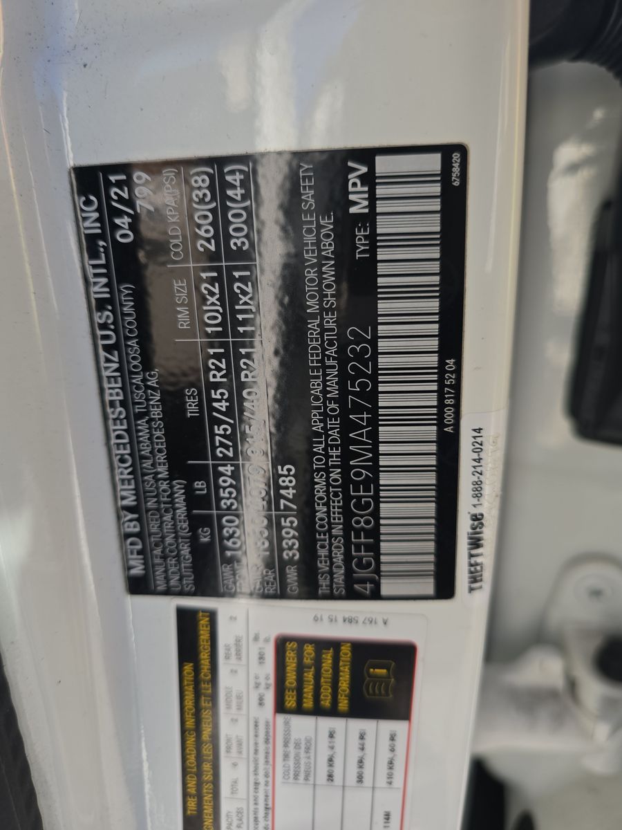 2021 Mercedes-Benz GLS AMG GLS 580 AWD