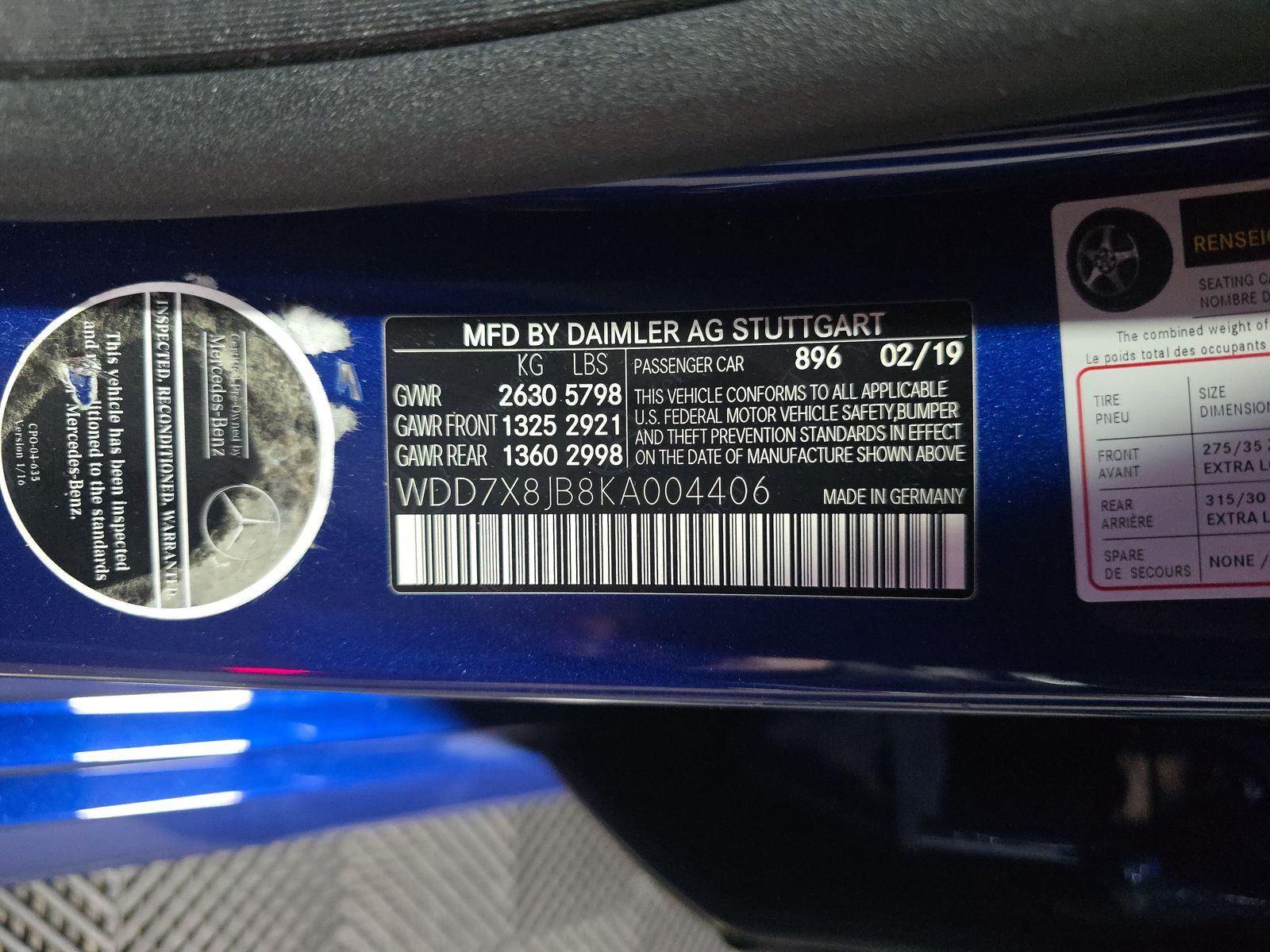 2019 Mercedes-Benz Mercedes-AMG GT AMG GT 63 AWD