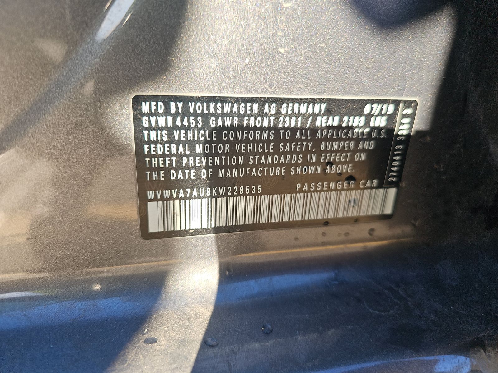 2019 Volkswagen Golf R 2.0T AWD