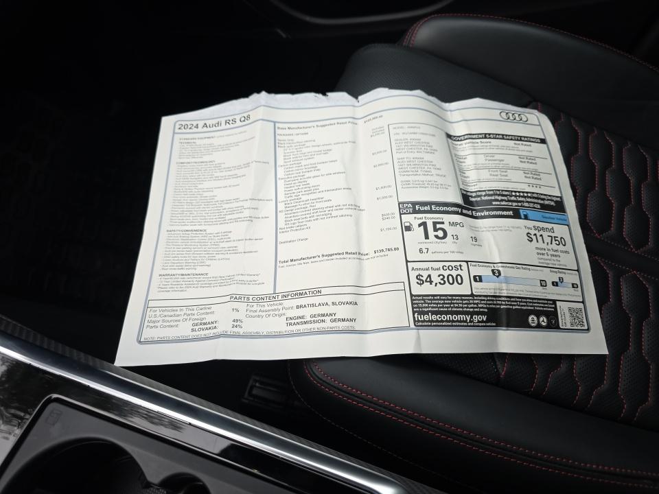 2024 Audi RS Q8 Base AWD