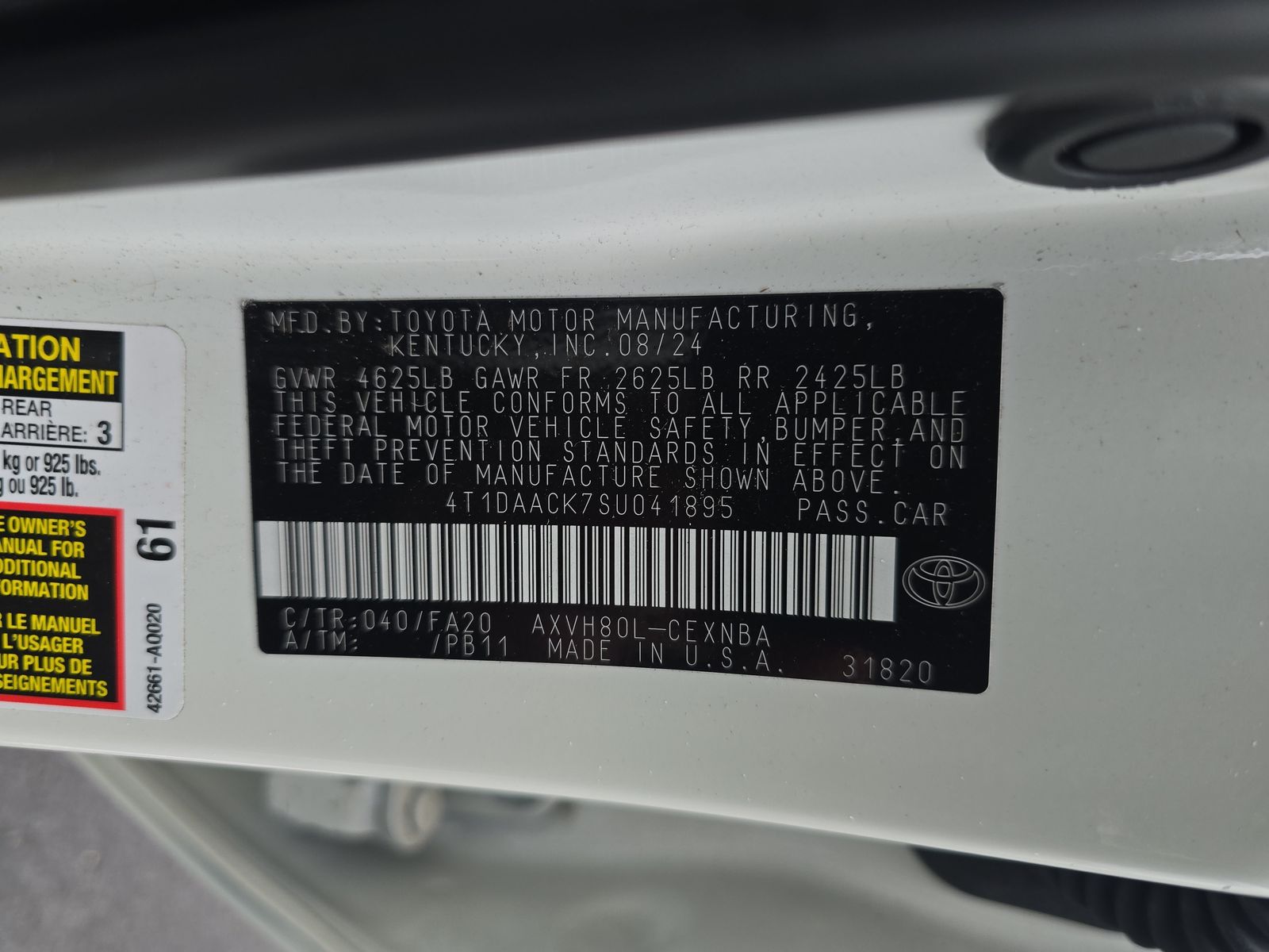 2025 Toyota Camry LE FWD